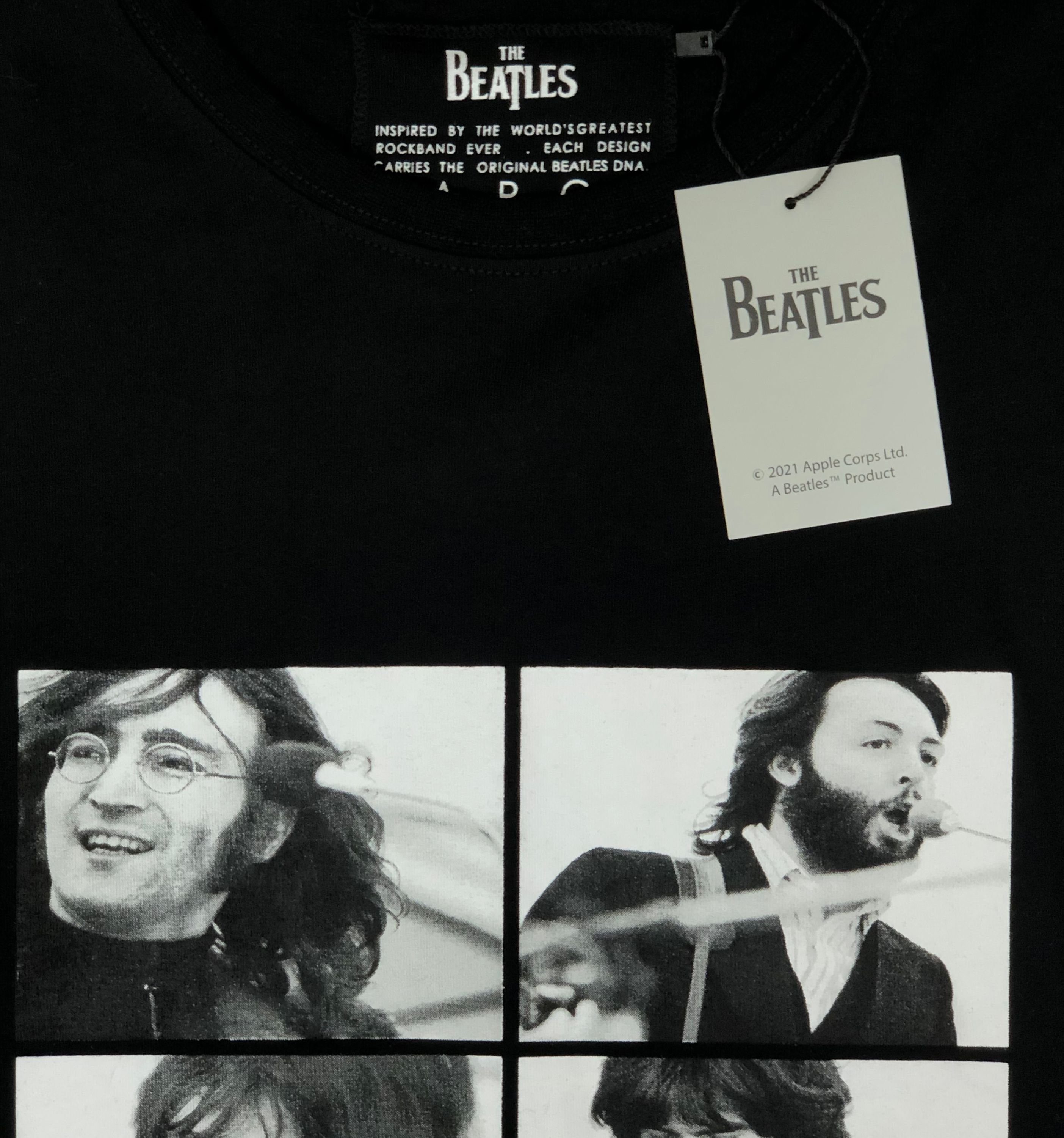 T-Shirt 1-tlg., 2" Stück) (Stück, "Let be mit The Frontprint Beatles it