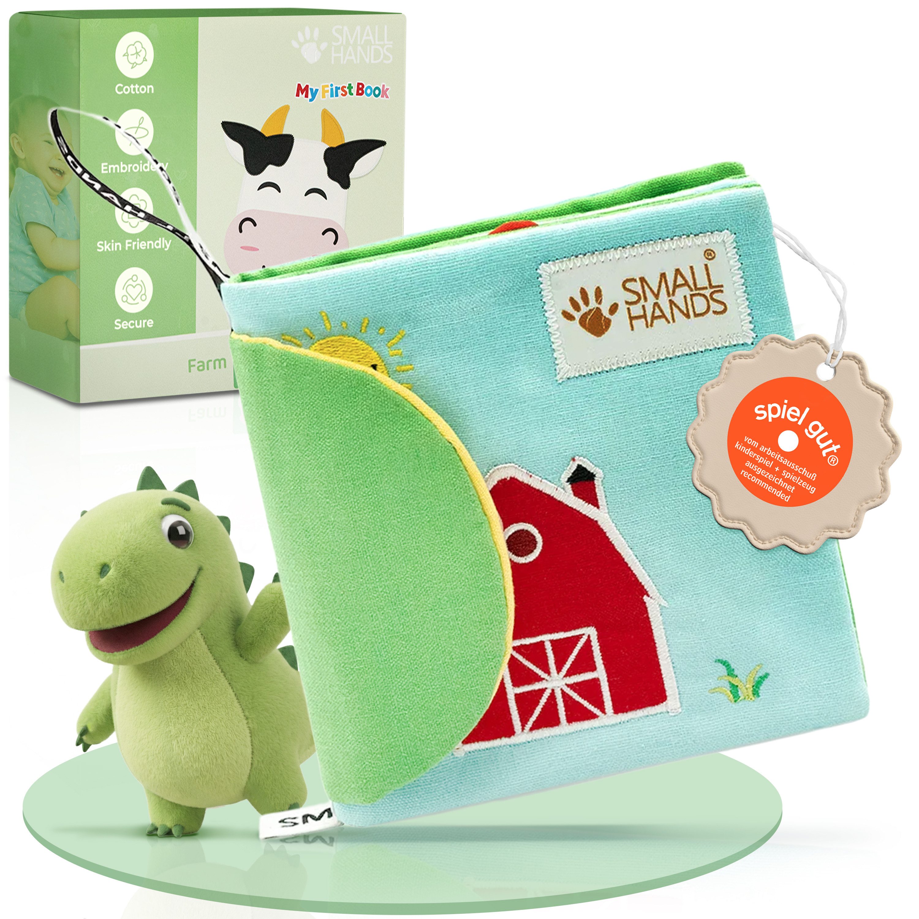My First Book Stoffbuch Small Hands Bauernhof, 0-12 Monate, Fühlbuch