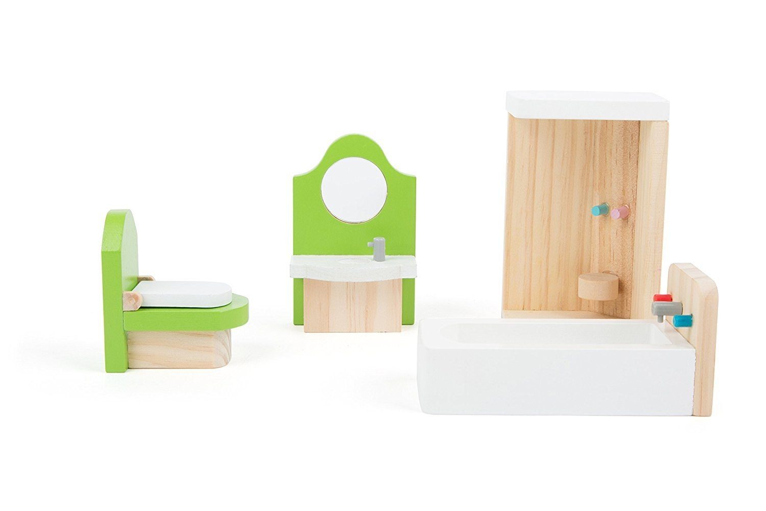 Puppen Accessoires-Set small foot 10872 - Puppenhausmöbel Badezimmer, Holz
