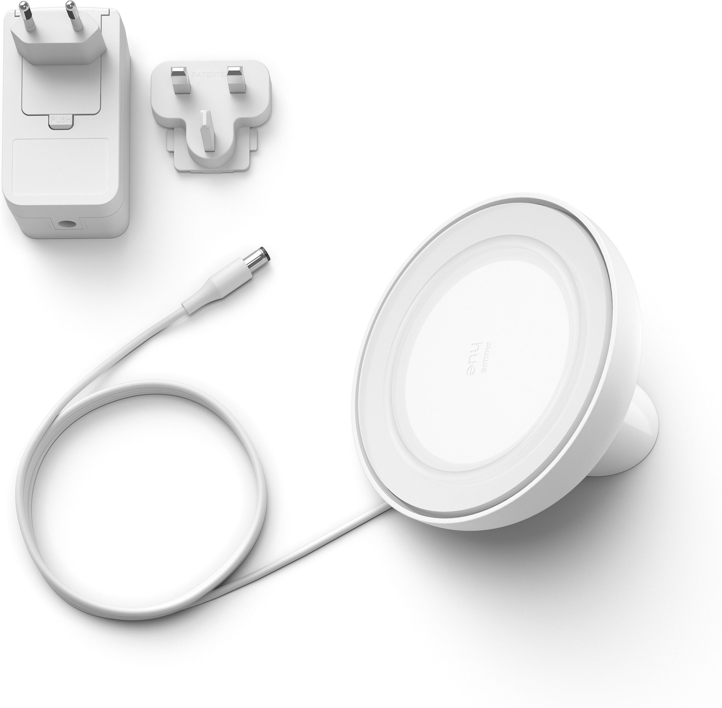 Philips Hue LED Tischleuchte White & Color Ambiance Bloom weiß, Abschaltautomatik, Bluetooth, CCT - über Fernbedienung, Dimmfunktion, Einschlafhilfe, Farbsteuer – Bild 5 von 5