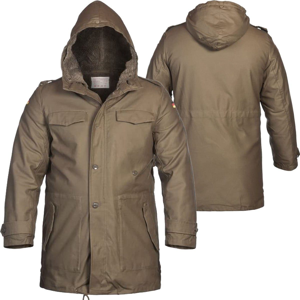 Mil-Tec Parka Bundeswehr Parka mit Futter Oliv Gefüttert