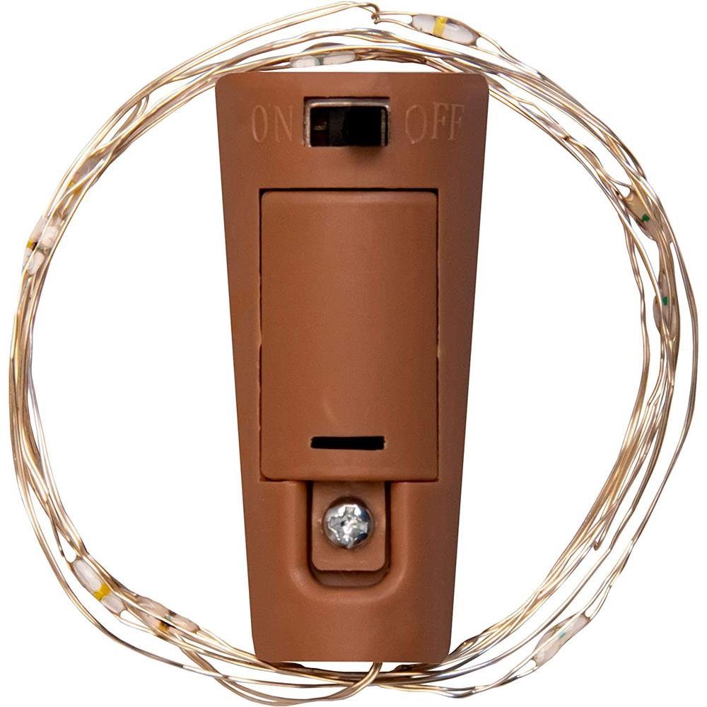 Idena LED-Lichterkette Korkenlicht, 2er Set, mit je 10 LEDs, warmweiß, 94,5 cm, für Geschenkidee