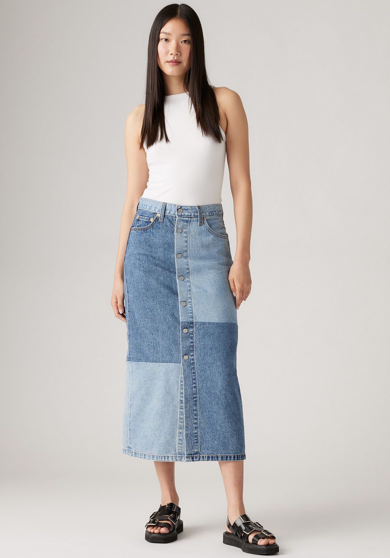 Levi's® Midirock BUTTON MIDI SKIRT PAT günstig online kaufen