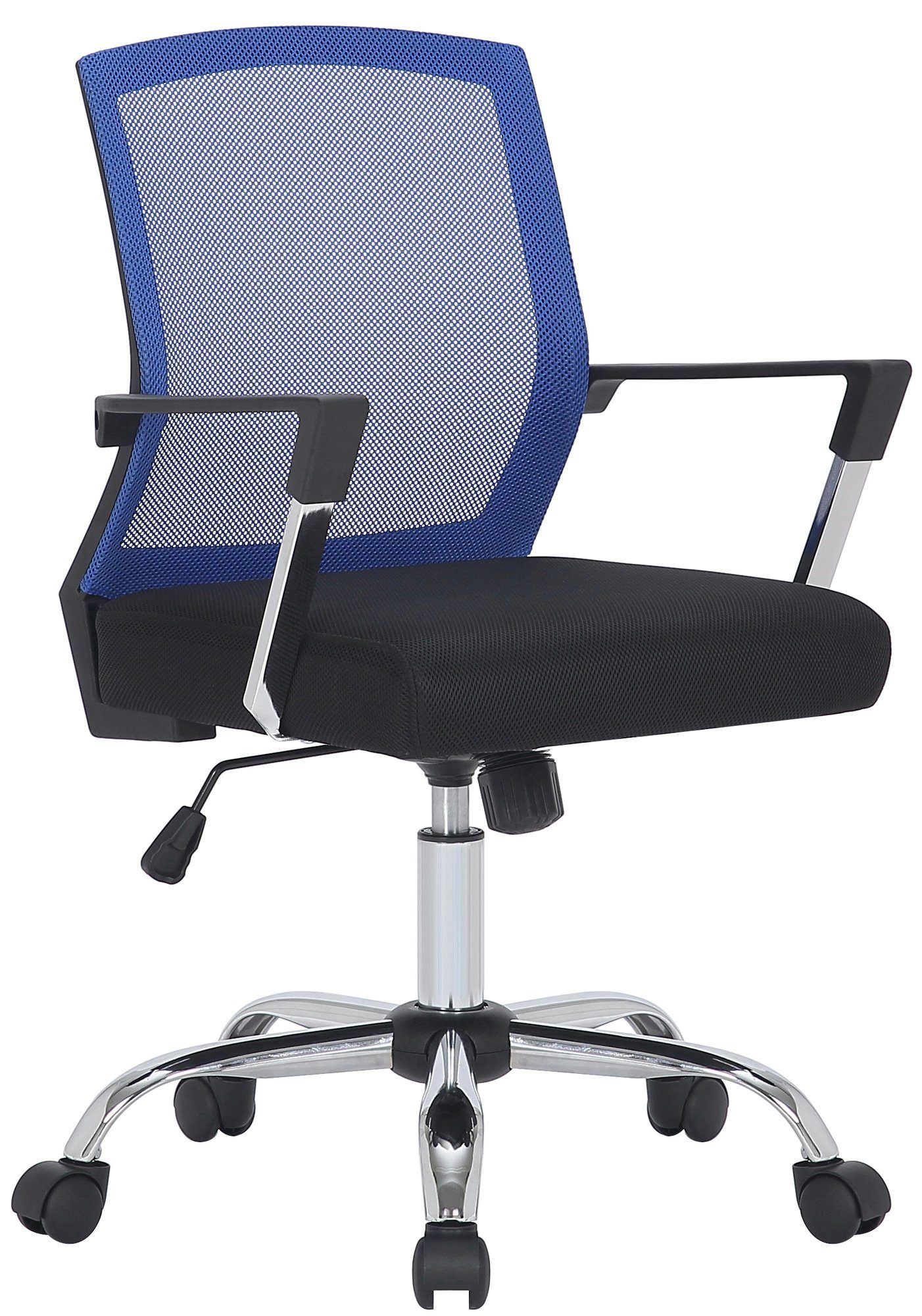 CLP Schreibtischstuhl höhenverstellbar drehbar Mableton, schwarz/blau und
