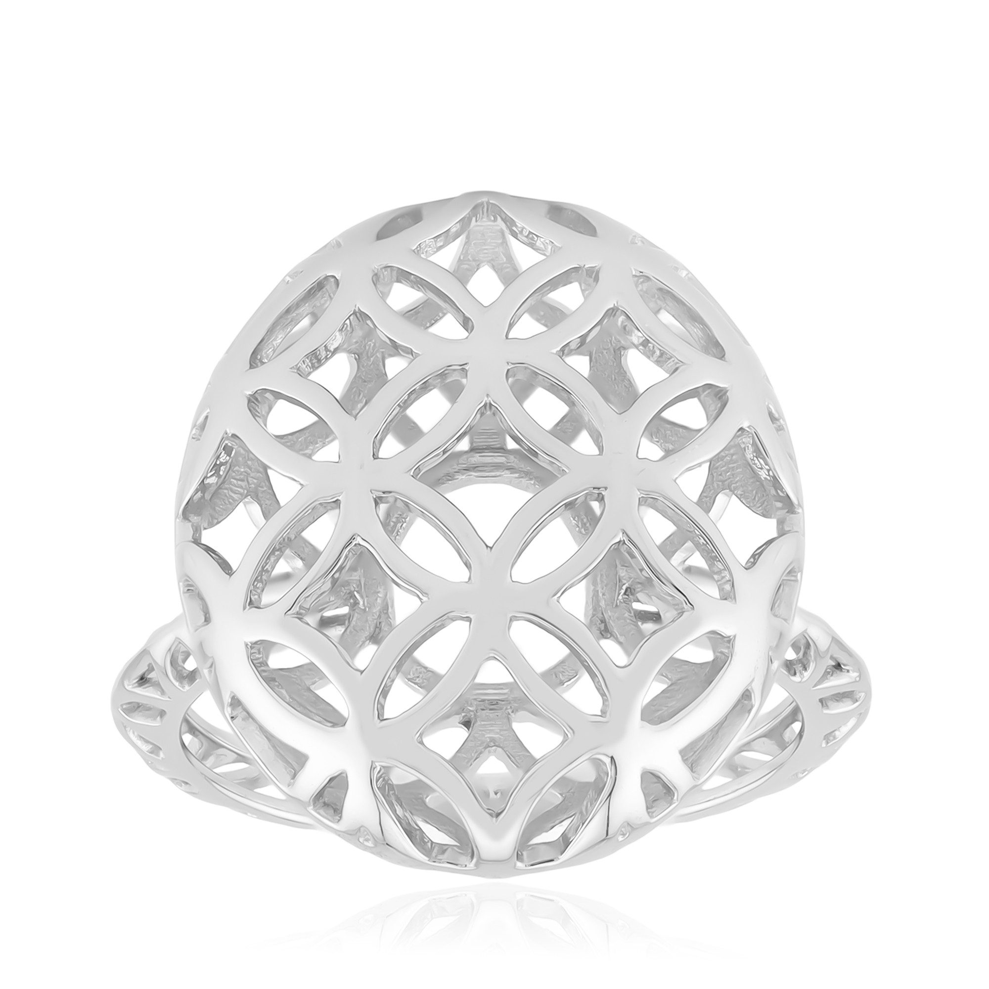Silberring Filigraner Ring aus Sterlingsilber mit Platinbeschichtung