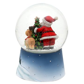 SIGRO Weihnachtsfigur Schneekugel mit Spielwerk Santa (Stück, 1 St., Schneekugel mit Spielwerk "White Christmas)