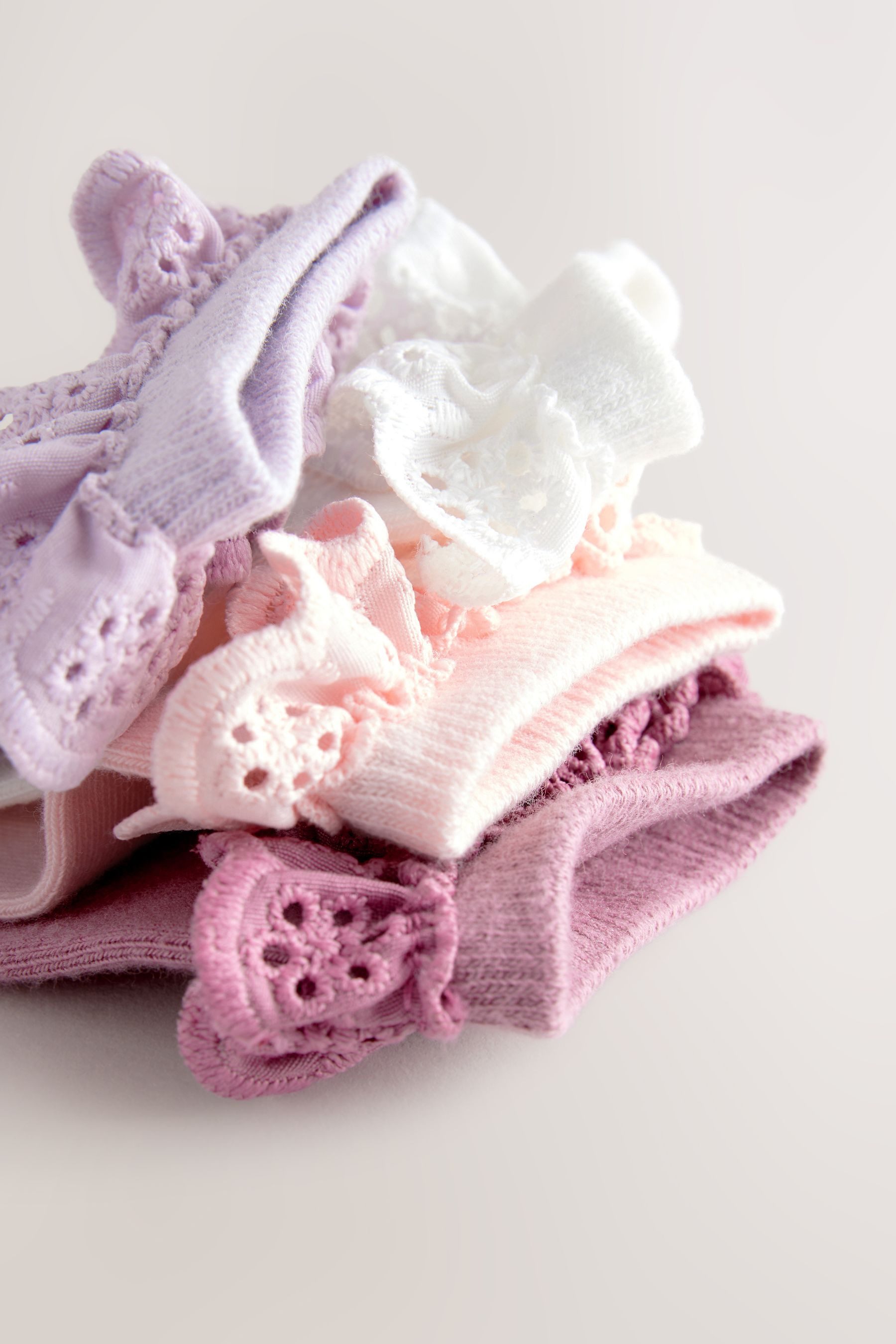 Next Kurzsocken Socken mit Rüschenrand und Baumwolle, 4er-Pack (4-Paar)