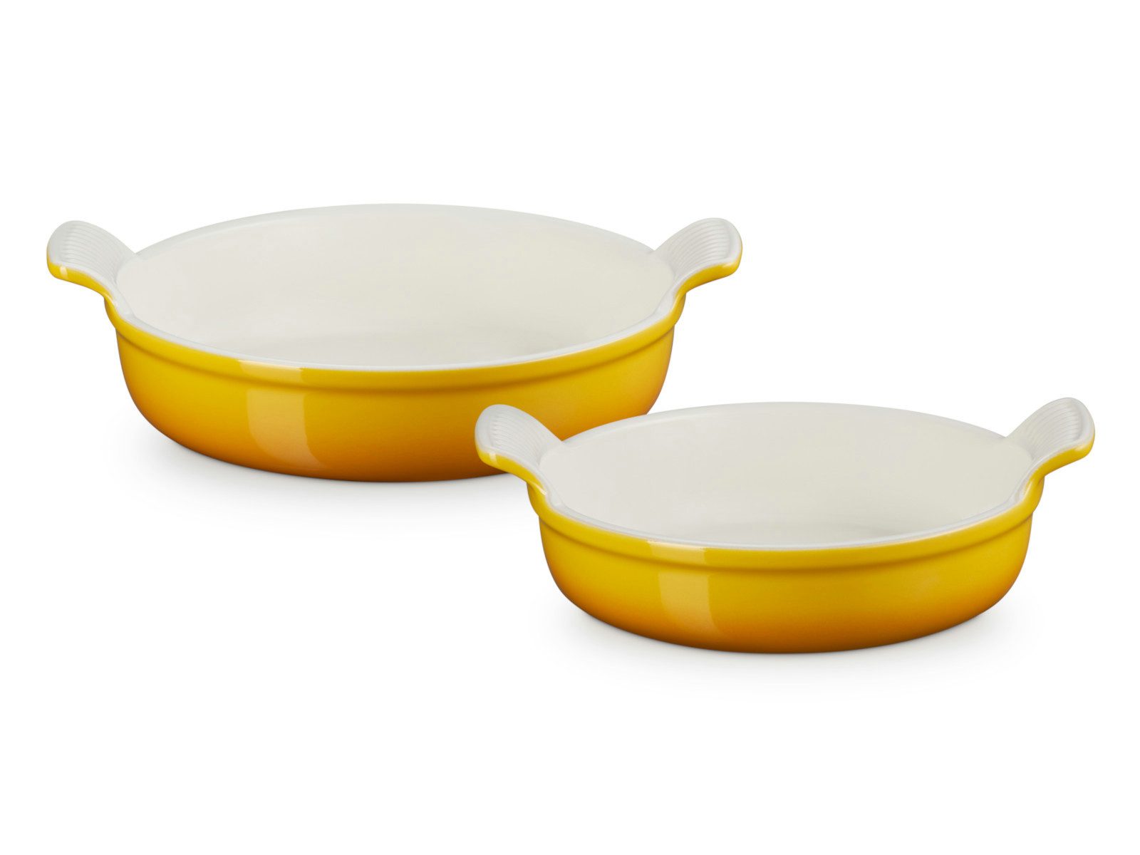 LE CREUSET Backform Auflaufform Tradition rund nectar 20/24cm Set 2tlg