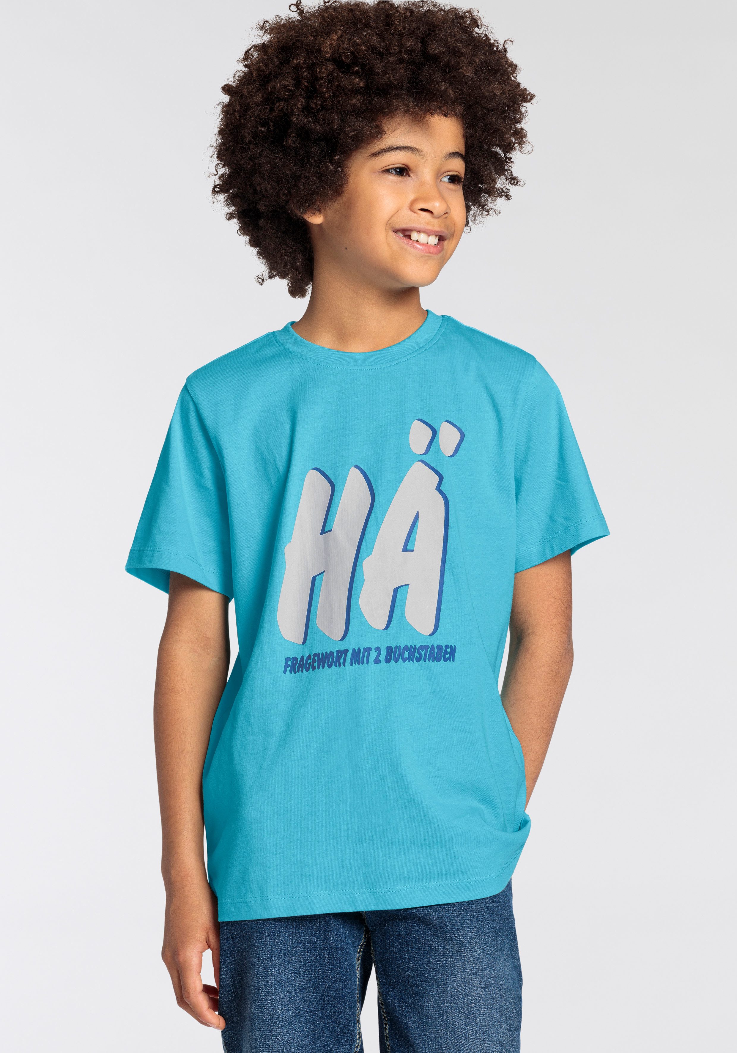 KIDSWORLD T-Shirt FRAGEWORT MIT 2 BUCHSTABEN Kurzarm, Basic Passform, mit Statements/Sprüchen – Bild 2 von 5