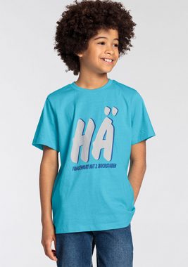 KIDSWORLD T-Shirt FRAGEWORT MIT 2 BUCHSTABEN, Sprücheshirt für Jungen