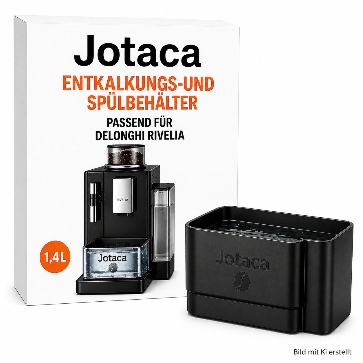 Jotaca Tropfschale Entkalkungs - Behälter, für Kaffeevollautomaten, (1-St., kompatibel mit DeLonghi Rivelia), Spülmaschinengeeignet