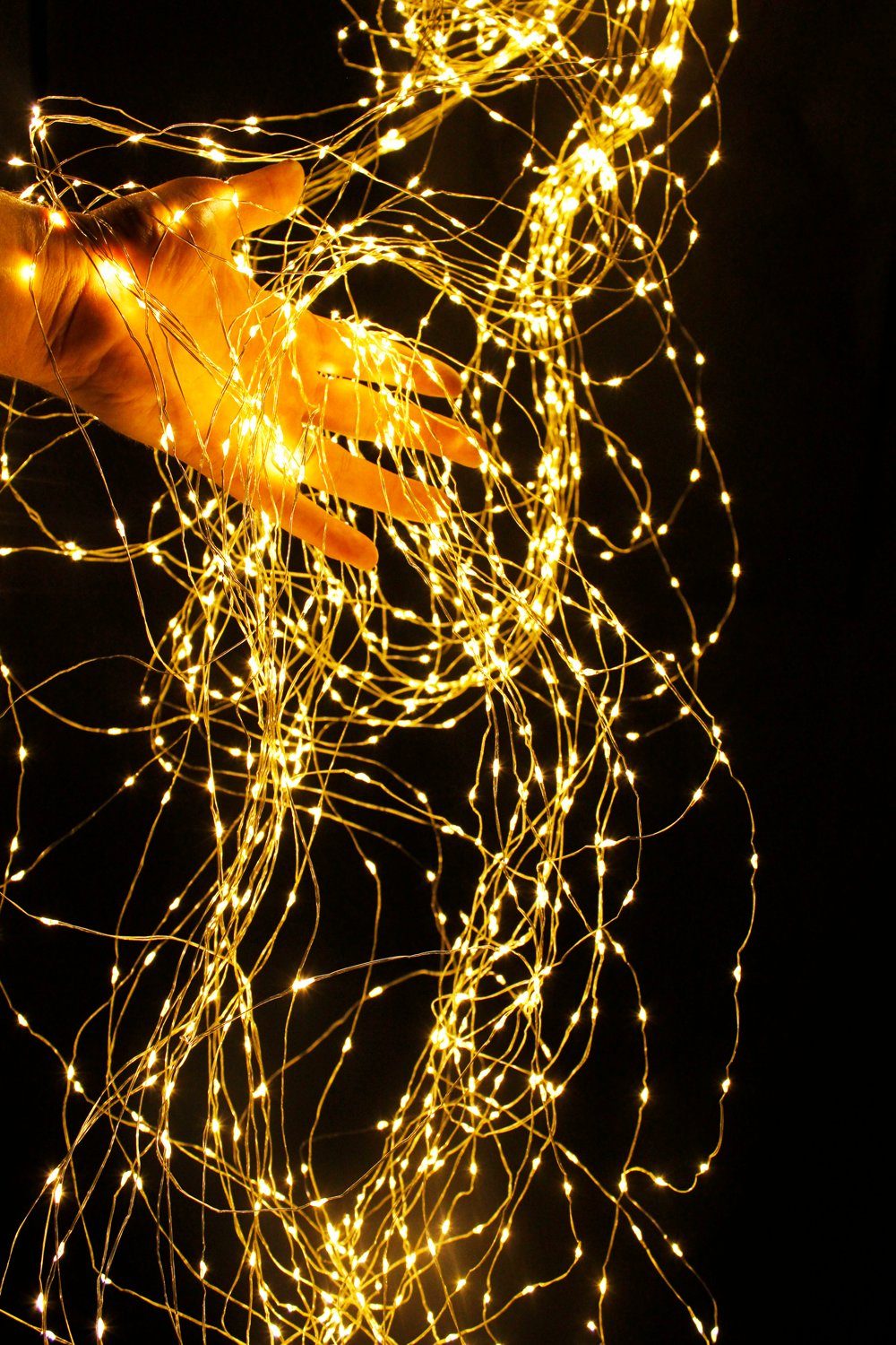 Arnusa LED-Lichterkette Lichterbündel Lichterschweif warmweiß 1440 LED'S, 1440-flammig, Weihnachtsdekoration für Innen und Außen