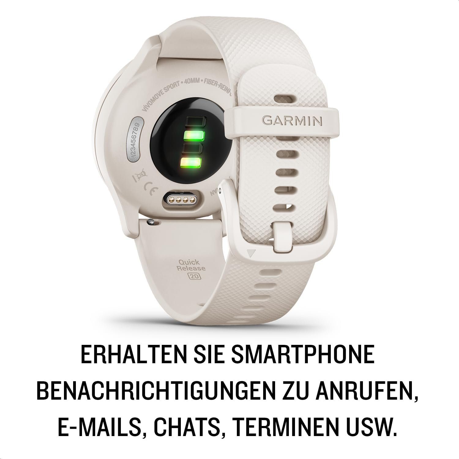 Sport- und iOS), Zeigern Smartwatch Gesundheitsfunktionen Touchdisplay. Smartphone (Android Garmin und