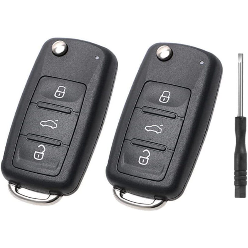 NETONDA 2 Stück Schlüssel Gehäuse kompatibel mit Volkswagen Golf