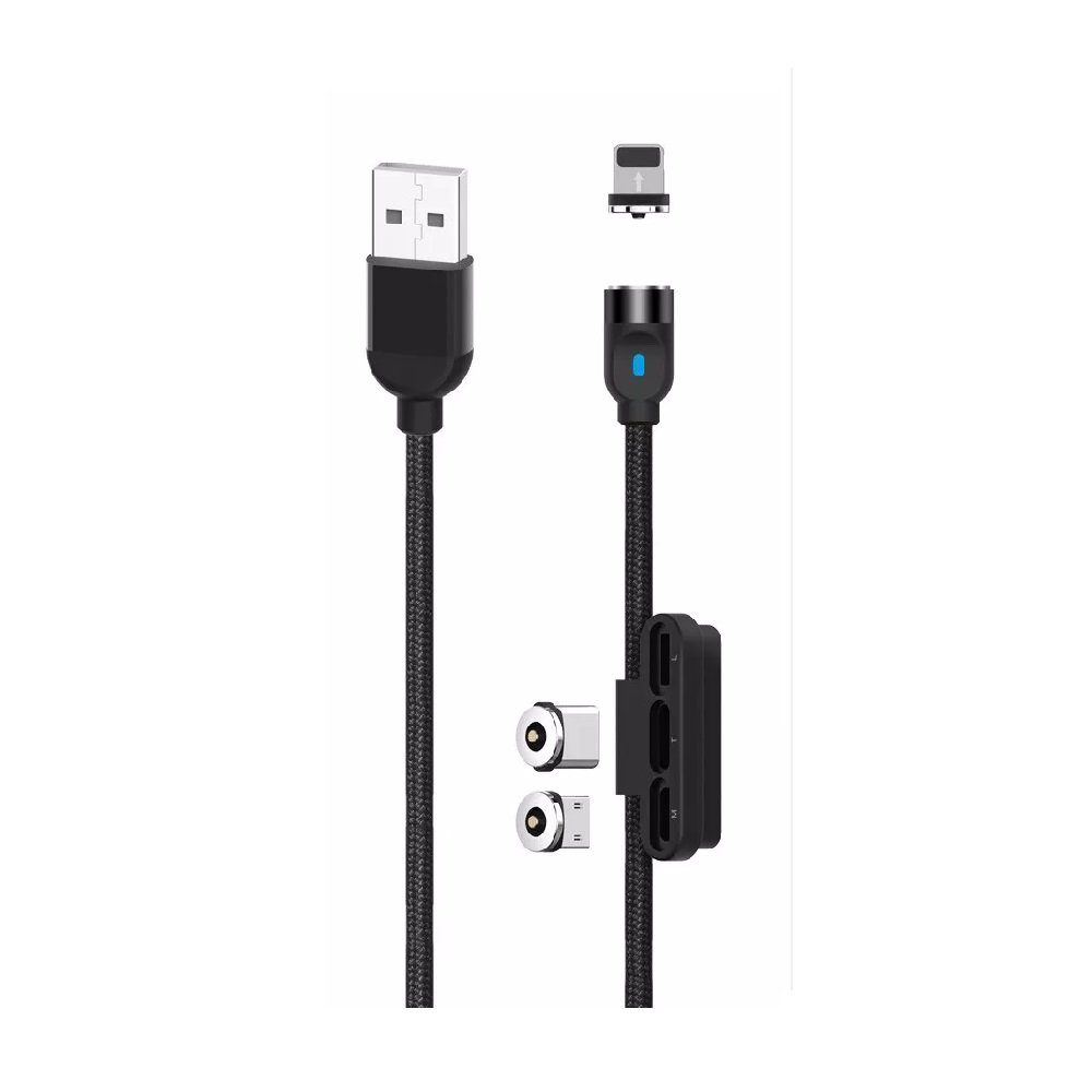 XO XO 3in1 USB Magnet Handy Adapter Ladekabel Micro-USB Typ-C USB-C iOS magnetisches Ladekabel