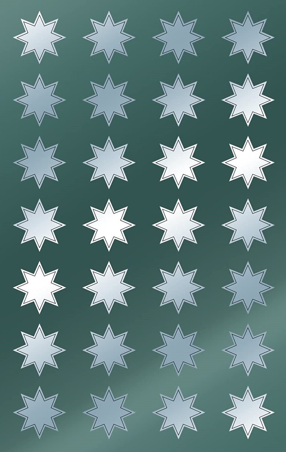 Avery Zweckform Aufkleber AVERY Zweckform ZDesign Weihnachts-Sticker "Sterne", silber 52810