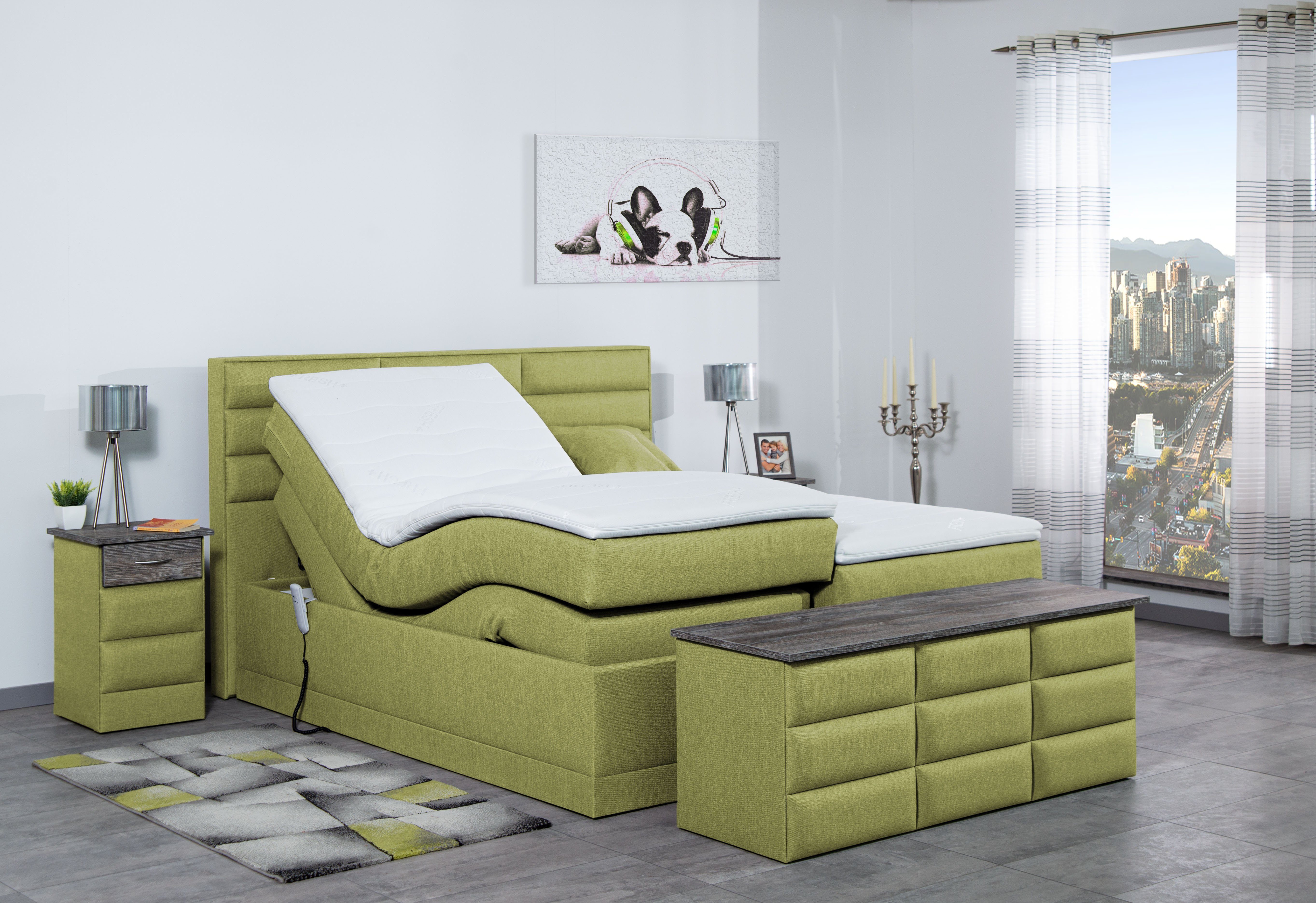 Meisterbetten Boxspringbett Pino (mit Motor, 7-Zonen günstig online kaufen