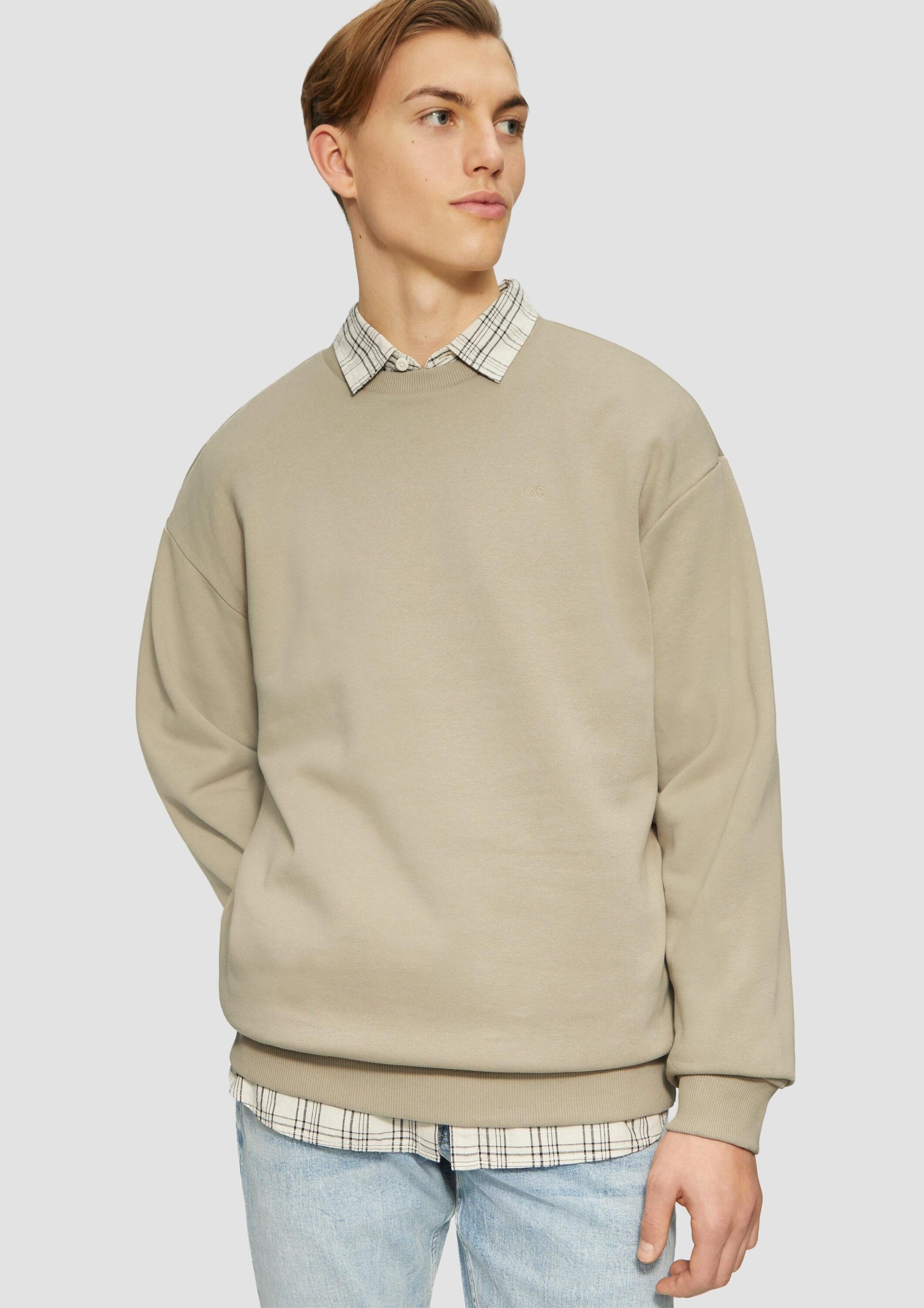 QS Sweatshirt Sweatshirt Sweatshirt mit Logo-Stickerei günstig online kaufen