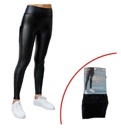 Rungassi Leggings Damen Leggings Leggins Hose Yoga Fitness Sport Gym Stretch Wet Look