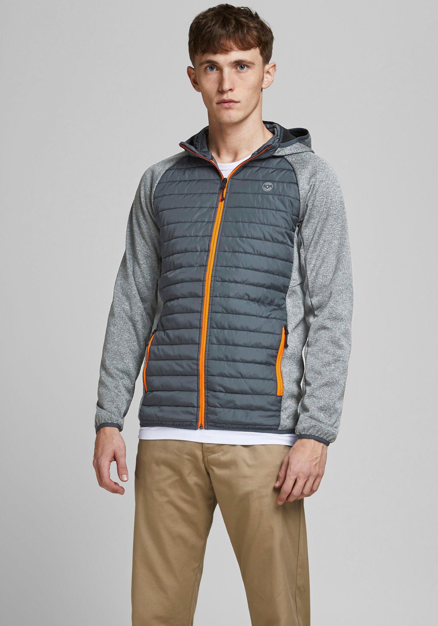 Jack & Jones Steppjacke JJEMULTI QUILTED JACKET NOOS Grey Melange