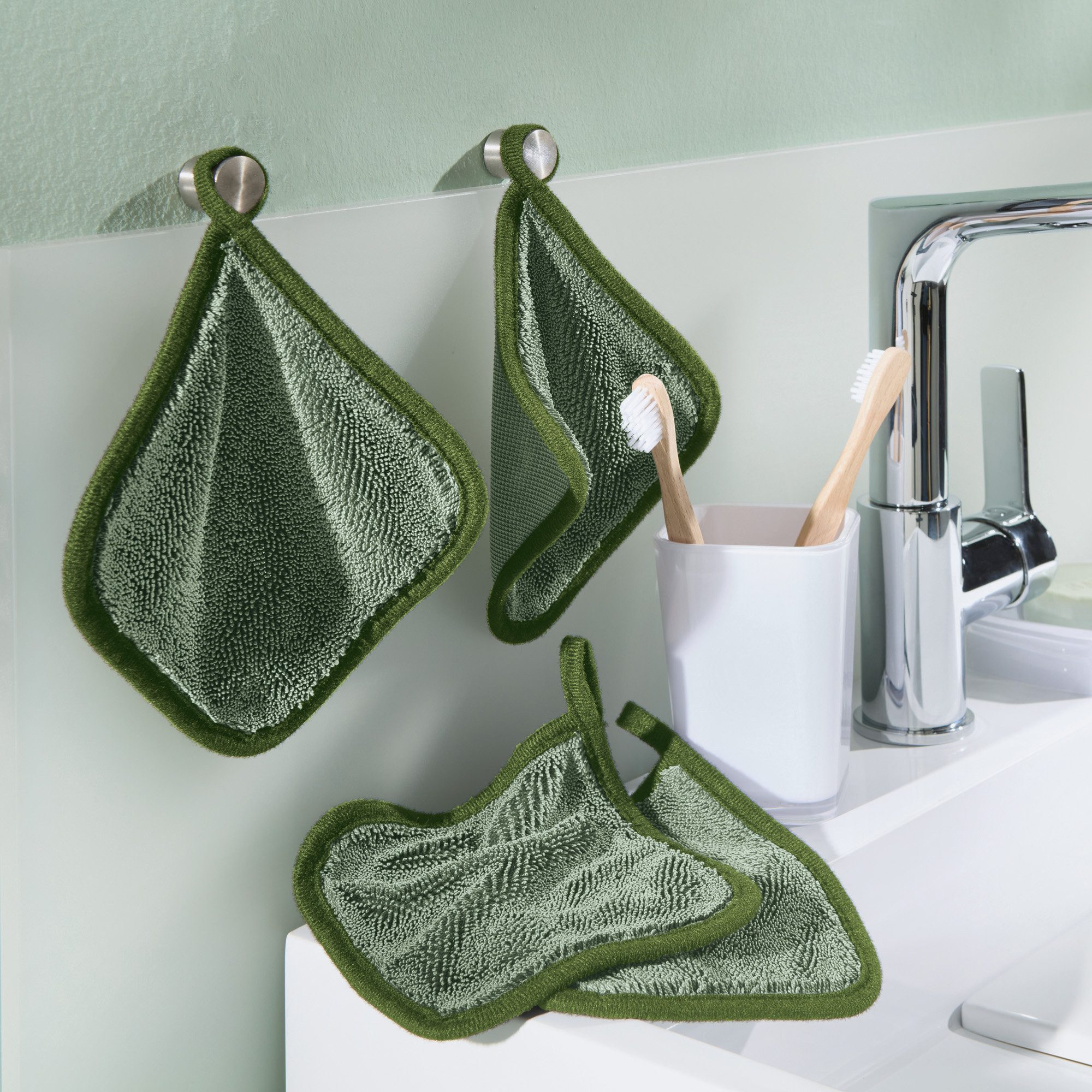 Erwin Müller Geschirrtuch Microfaser Pad 8er-Pack, Microfaser Uni