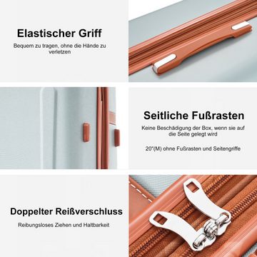 Ulife Hartschalen-Trolley Modern Reisekoffer Handgepäck ABS-Material, TSA Zollschloss, 4 Rollen