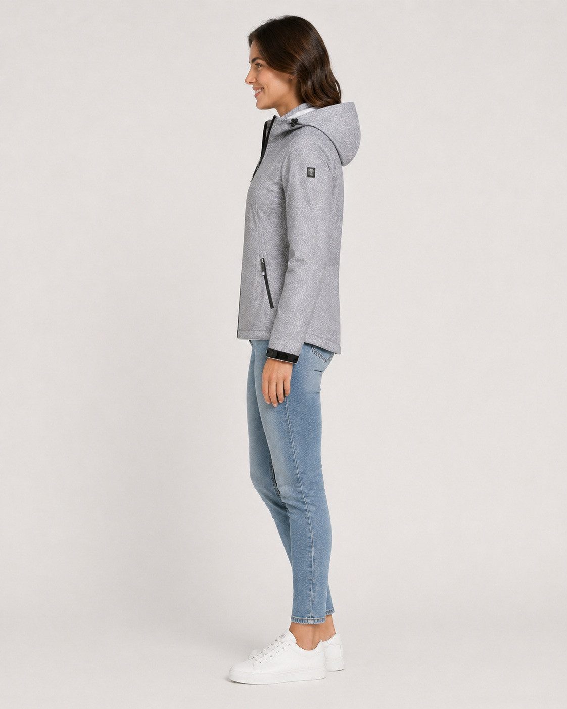 LPO Softshelljacke SHELBY PEAK II leichte Softshelljacke mit All-Over-Print und abnehmbarer Kapuze