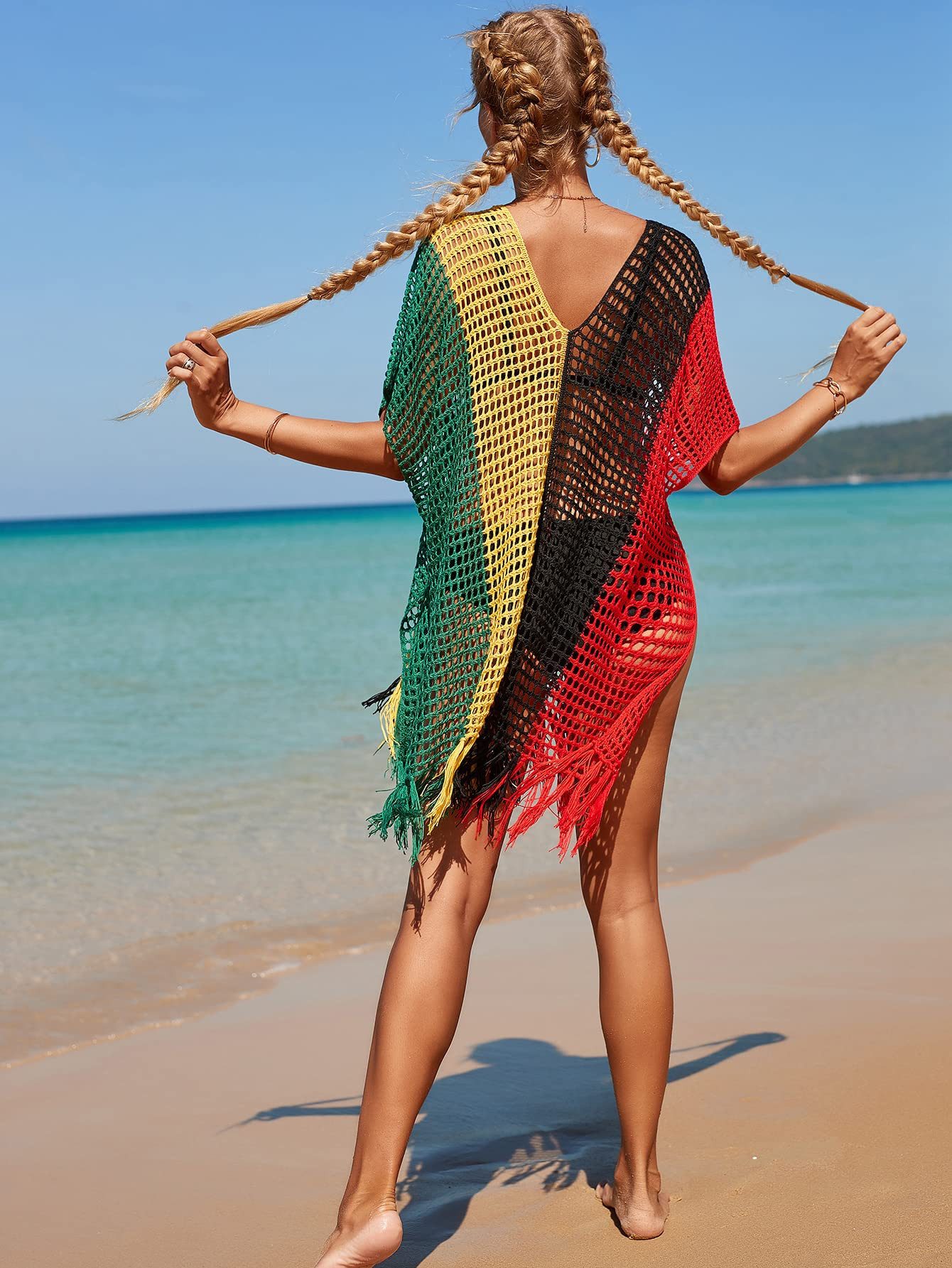 RWEUOQ Strandkleid Strandkleid Böhmische Damen Bikini-Überzug,gehäkelt günstig online kaufen