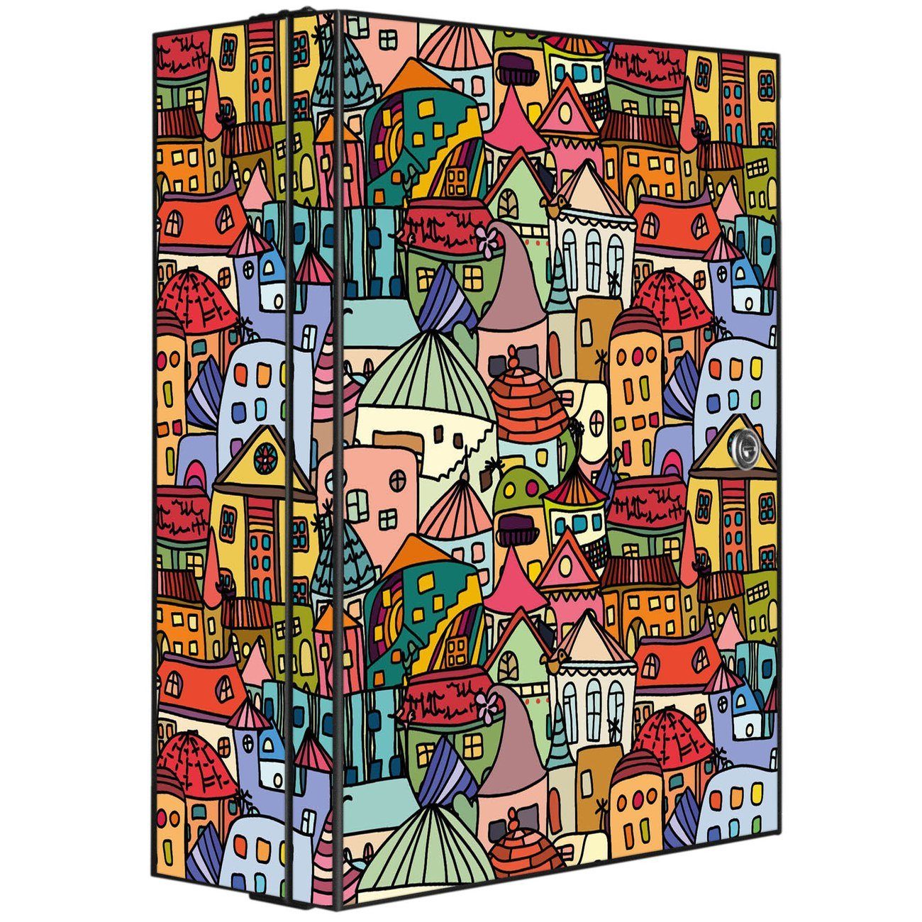 banjado Medizinschrank Stahl Funky Town (abschließbar, günstig online kaufen