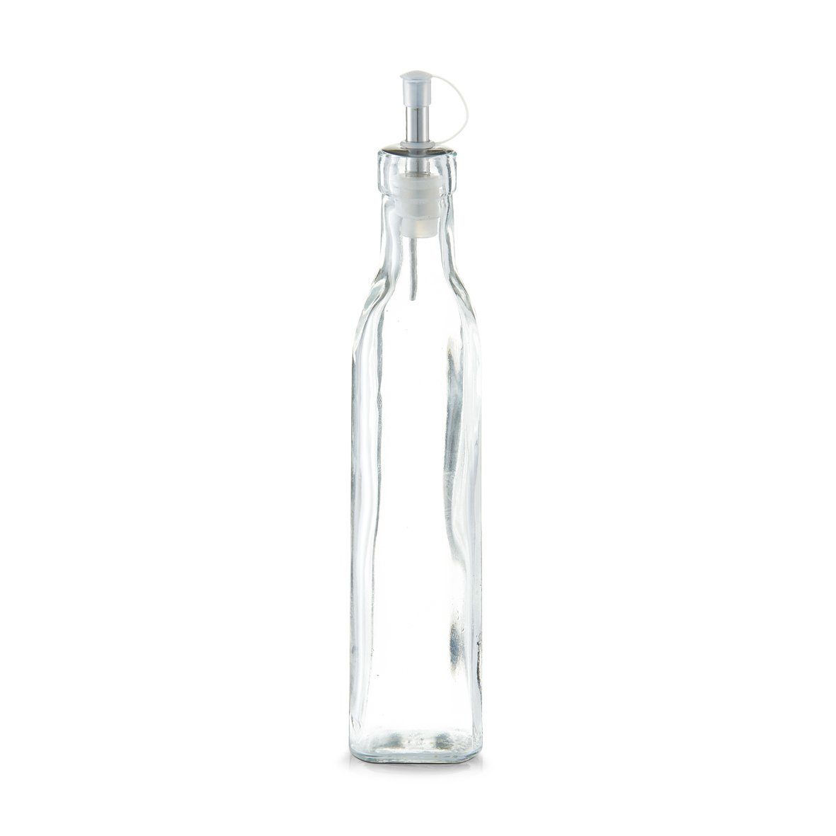 Zeller Present Ölspender Essig-/Ölflasche, 270 ml, Glas, transparent, 4,9 x 4,9 x 25 cm