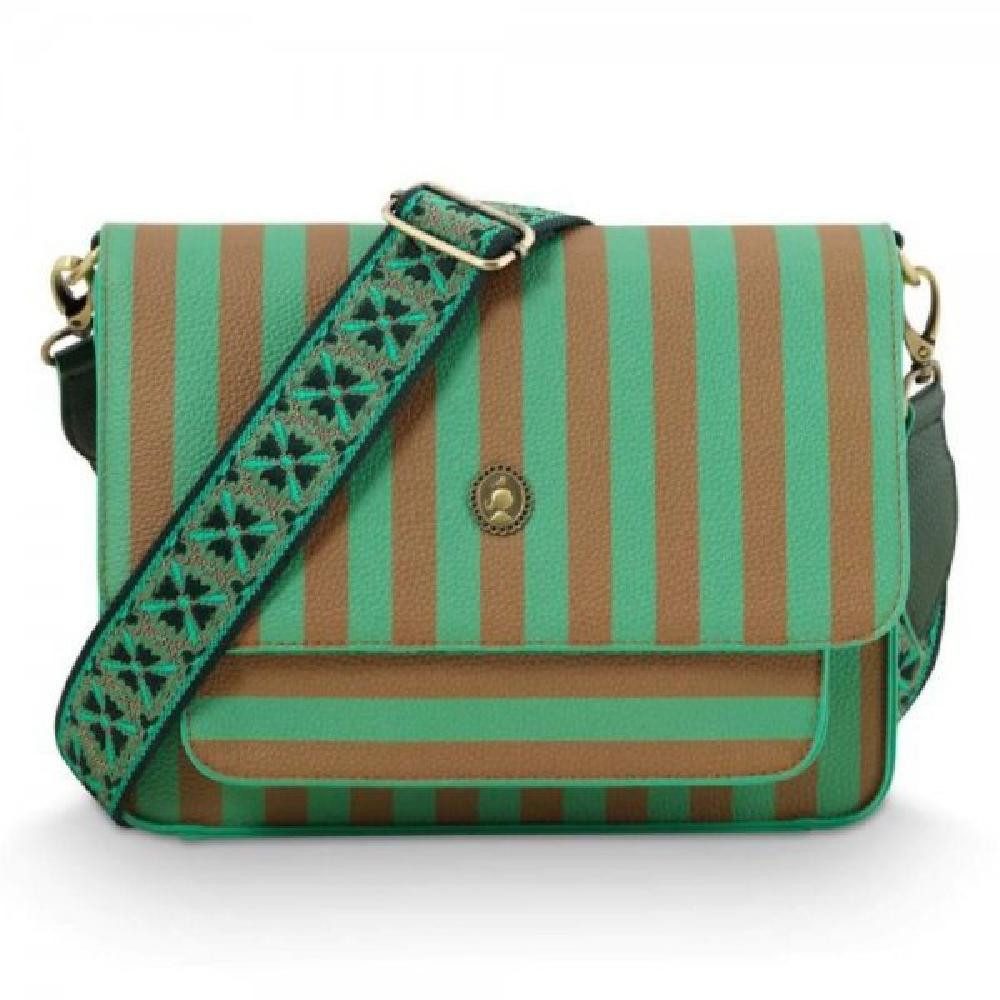 PiP Studio Handtasche Schultertasche Cross Body Fenna Stripe Green (M)