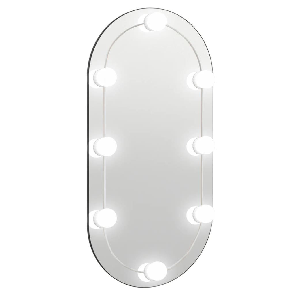 Spiegel mit Oval 80x40 furnicato cm Glas Wandspiegel LED-Leuchten