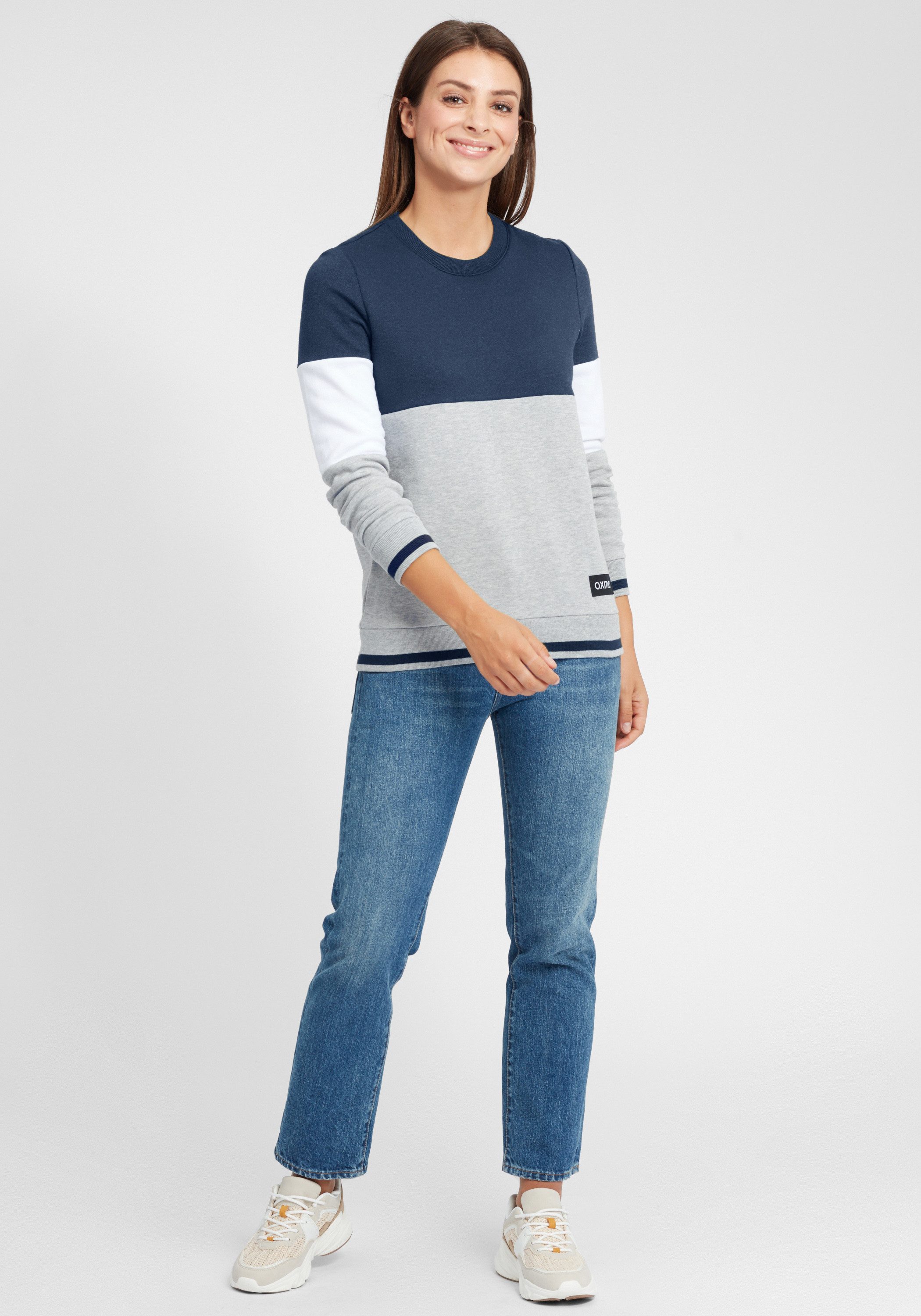 OXMO Hoodie OXOmaya Sportlicher Sweatpullover mit kontrastreichem Muster – Bild 3 von 5