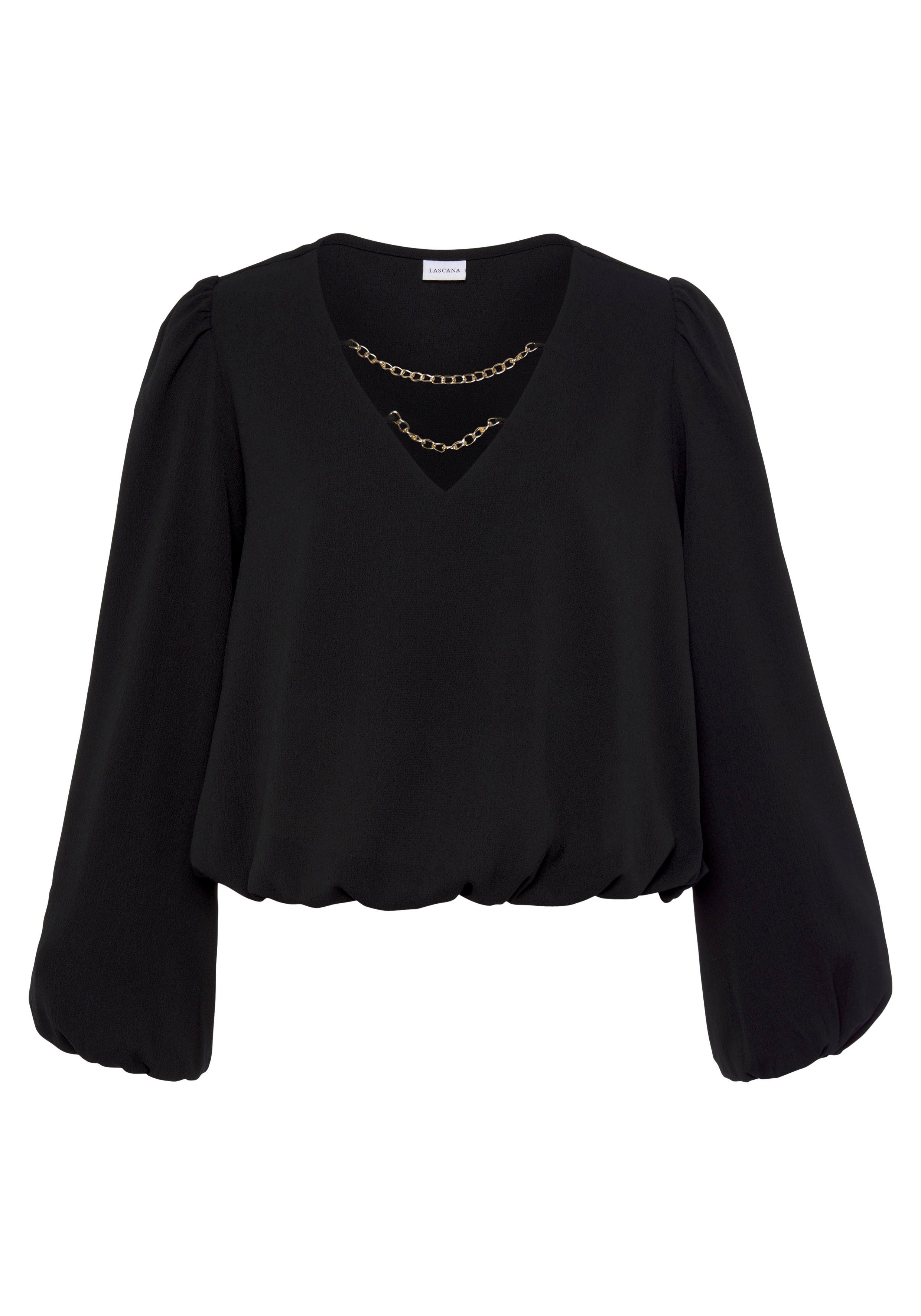 LASCANA Schlupfbluse mit Kettendetails, elegante Damenbluse, günstig online kaufen