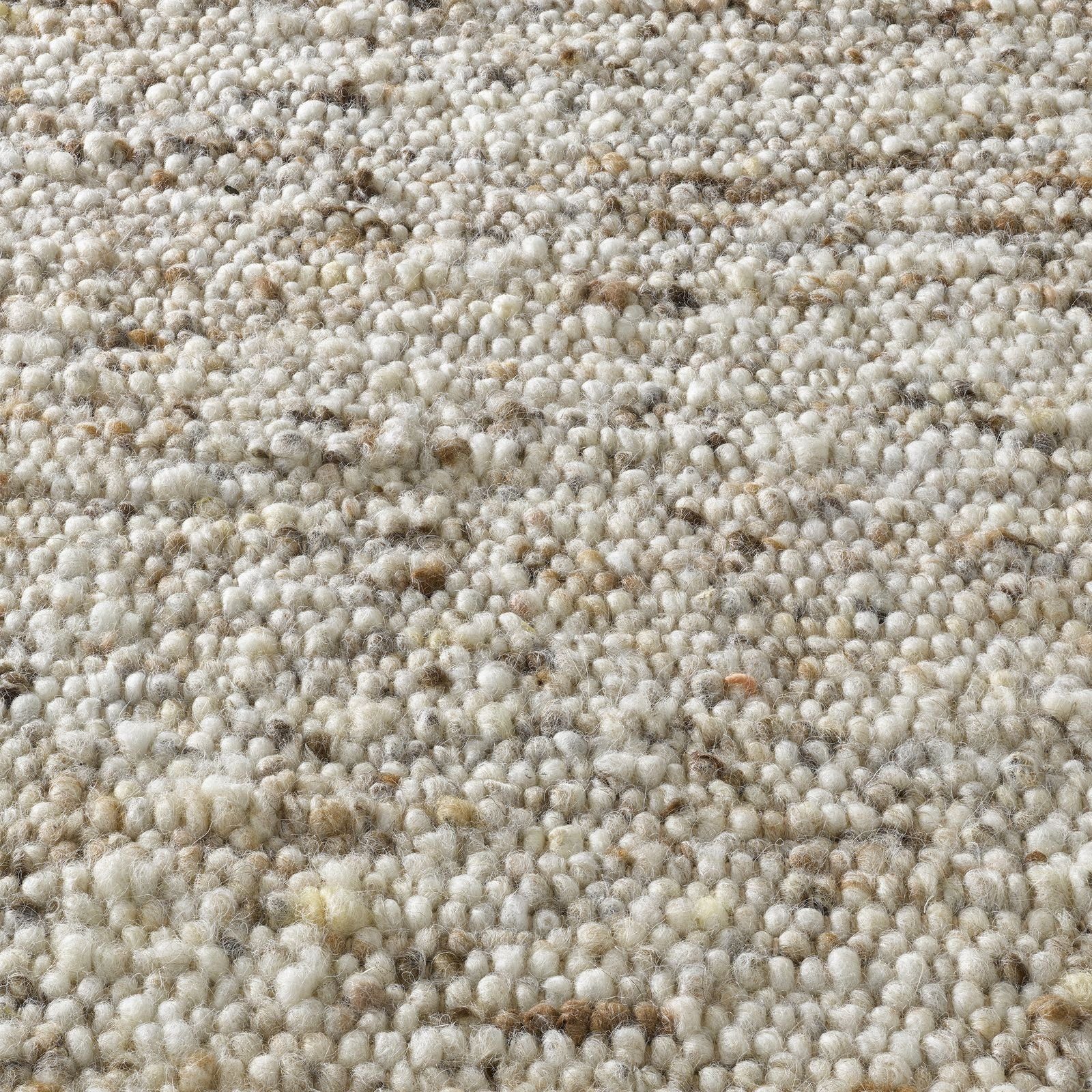 Handwebteppich Schurwolle br. TaraCarpet beige Höhe: 060x120 mm, rechteckig, cm Fjord, beige Schlafzimmer Wohnzimmer meliert 10 TaraCarpet, Wollteppich braun