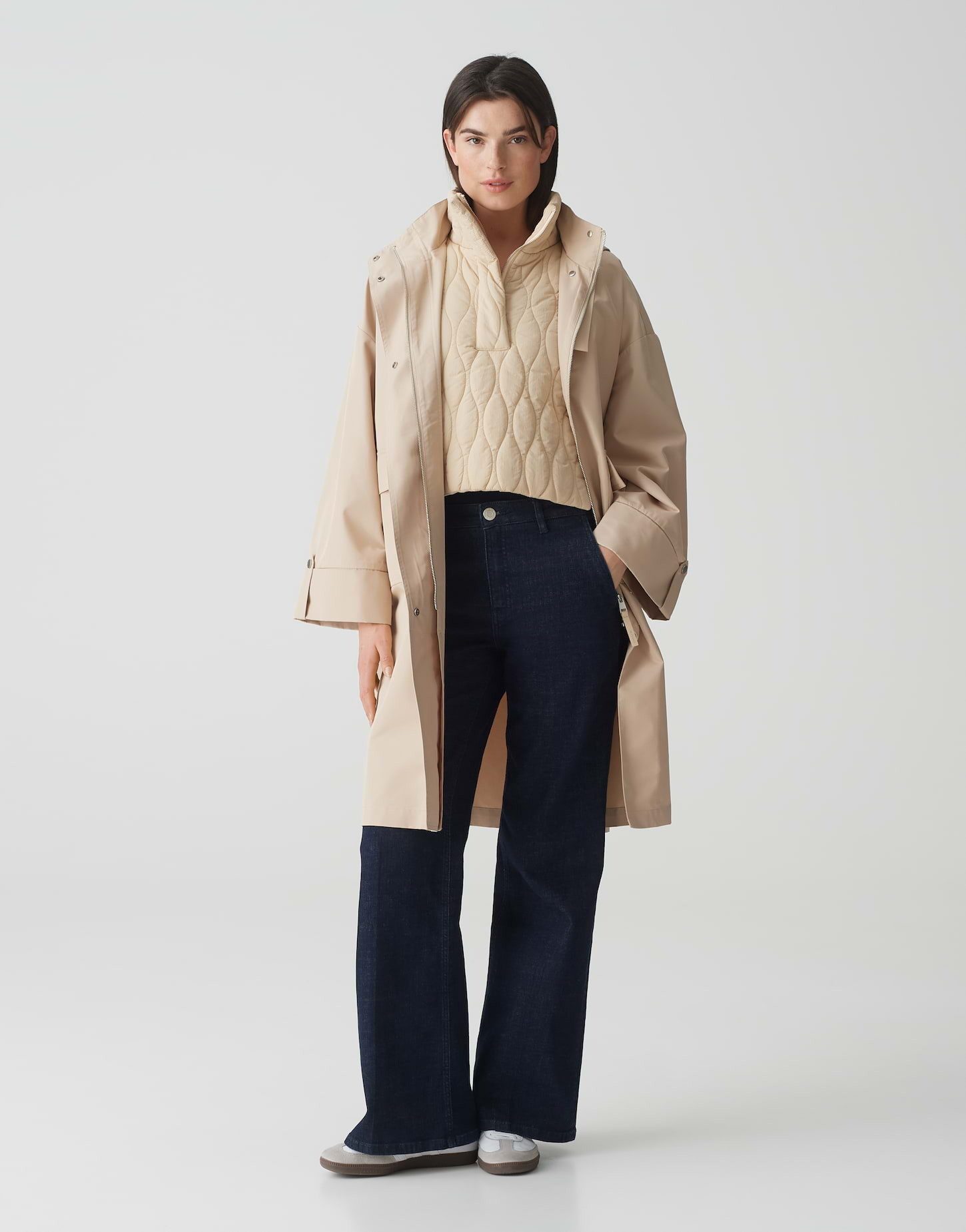 OPUS Parka Parka HILLA Oversize mit wasserabweisender Textur