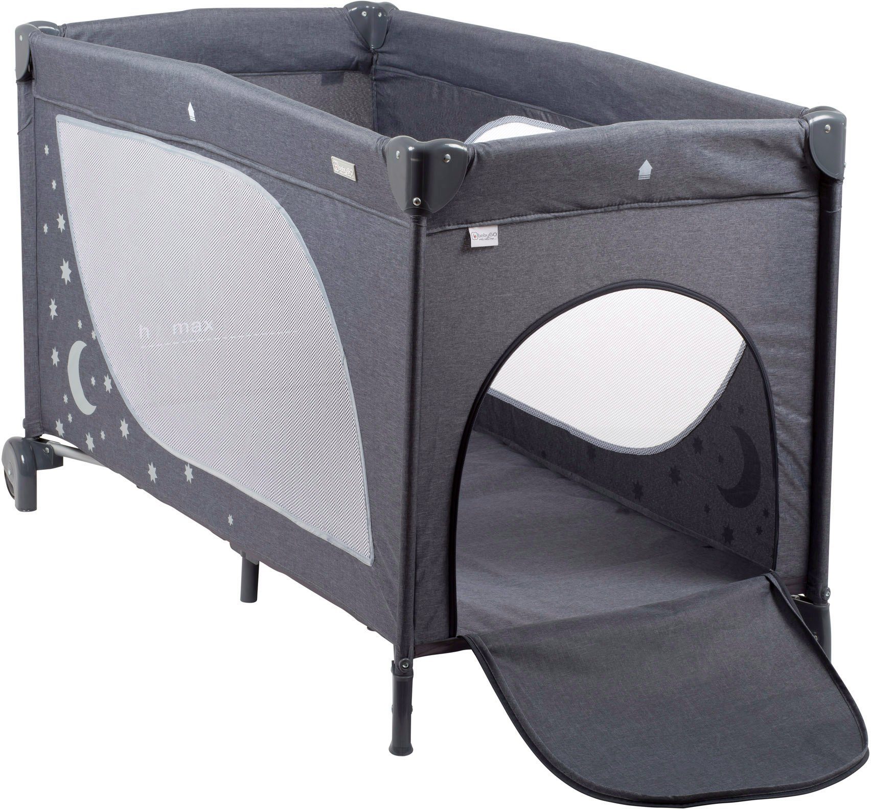BabyGo Baby-Reisebett Moonstars, grey günstig online kaufen
