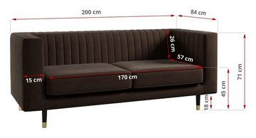 MKS MÖBEL Sofa ELMO 3 2 1, Möbelset mit hohen Beinen, im modischen Stil, Loungemöbel