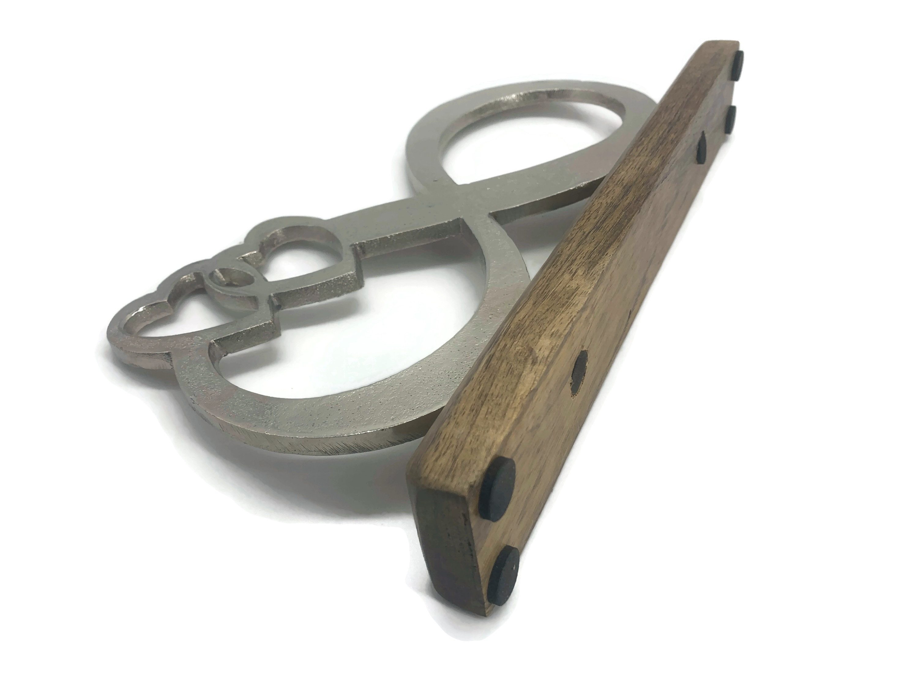 eXODA Deko-Schriftzug Unendlichkeit aus Aluminium auf Mangoholz Sockel Deko Design
