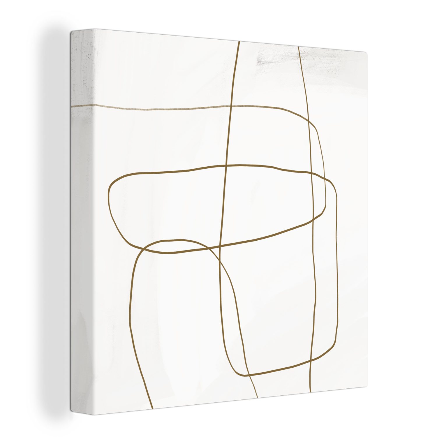 OneMillionCanvasses® Leinwandbild Abstrakt - Weiß - Luxus, (1 St), Leinwand Bilder für Wohnzimmer Schlafzimmer | Leinwandbilder