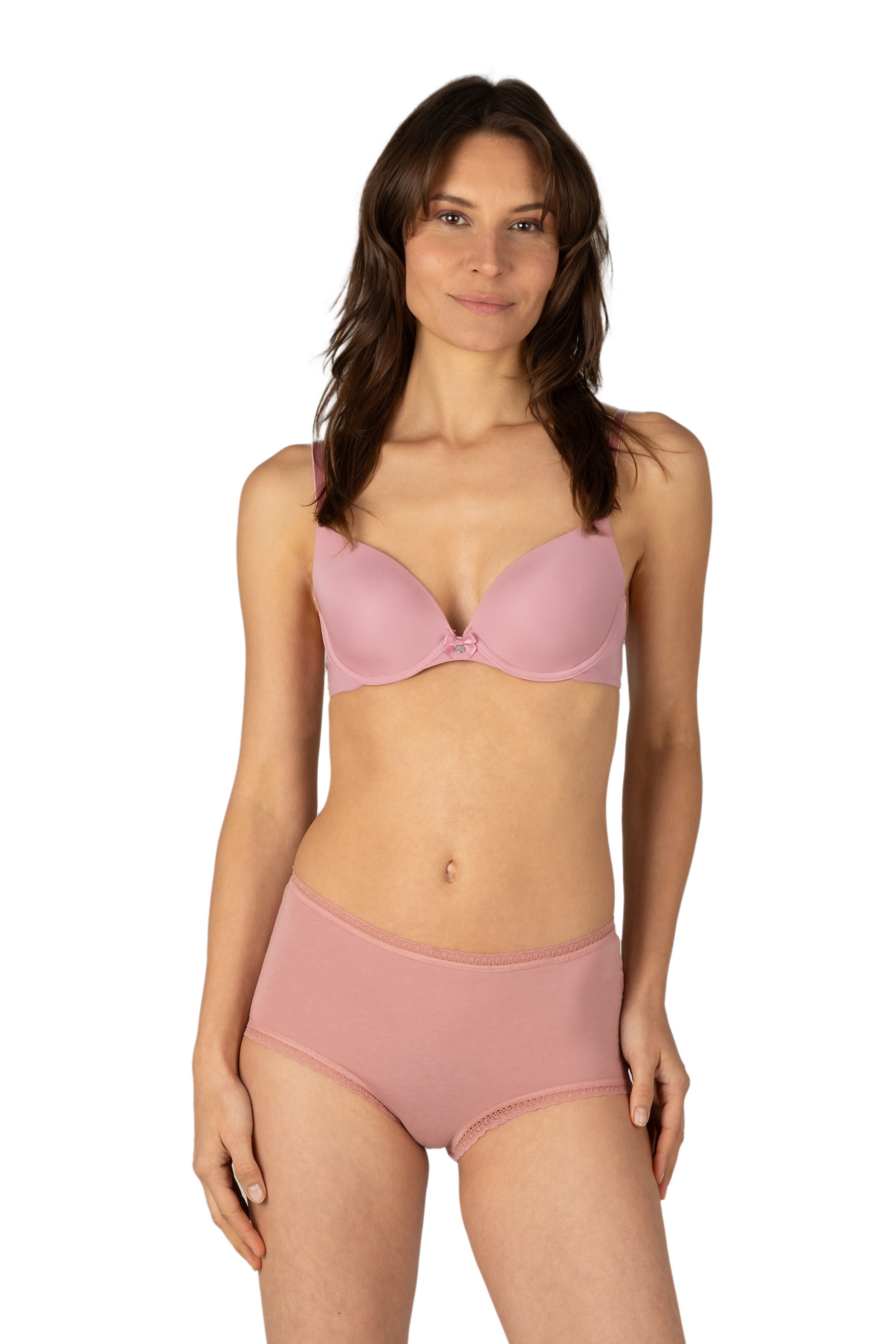Elsie Taillenslip mit Spitze Unterhosen Damen Hüftslip aus Baumwolle mit Stretch (Packung, 5-St., 5er-Pack) unsichtbar unter deiner Kleidung - Hohe Taille Slip Damen