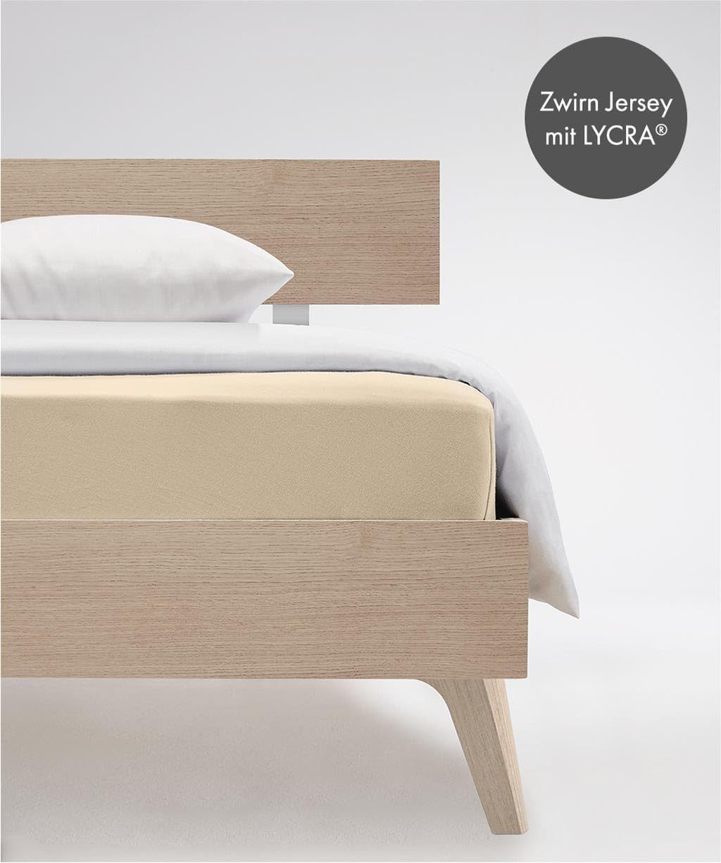 fleuresse Spannbettlaken Comfort Jerseyspannlaken, 96% Baumwolle, günstig online kaufen