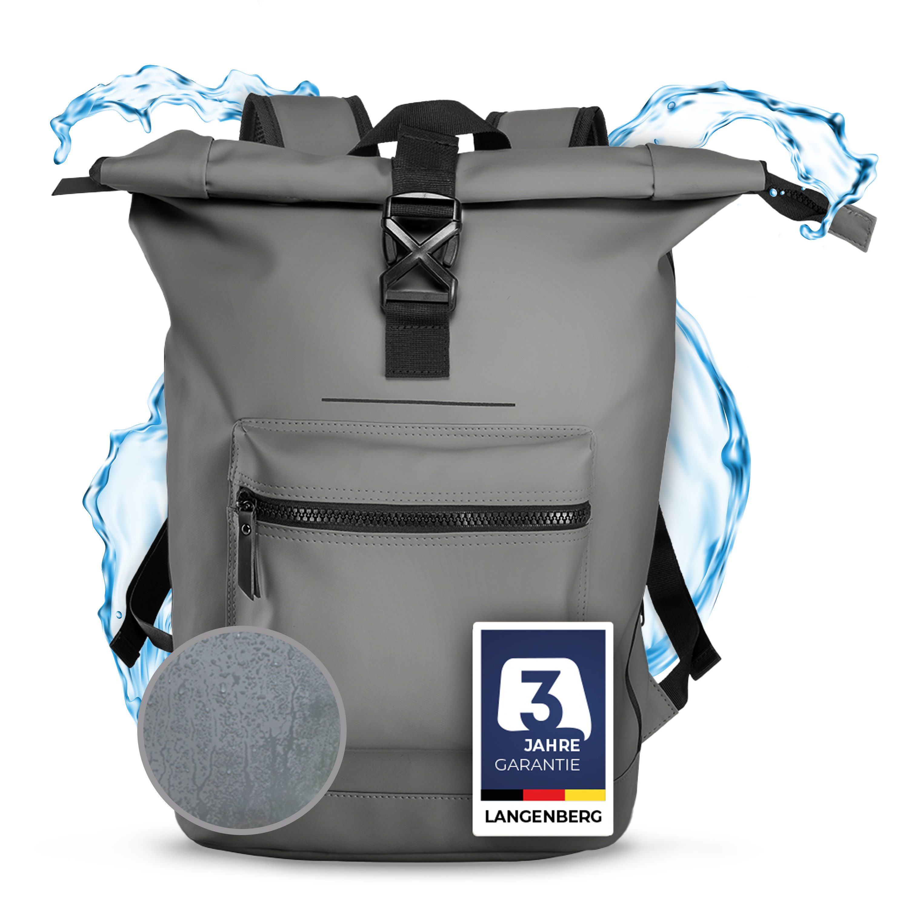 Langenberg Notebook-Rucksack LANGENBERG Laptop Rucksack 2.0 [Wasserabweisend] 30 Liter Volumen, ☑ UNSERE EMPFEHLUNG