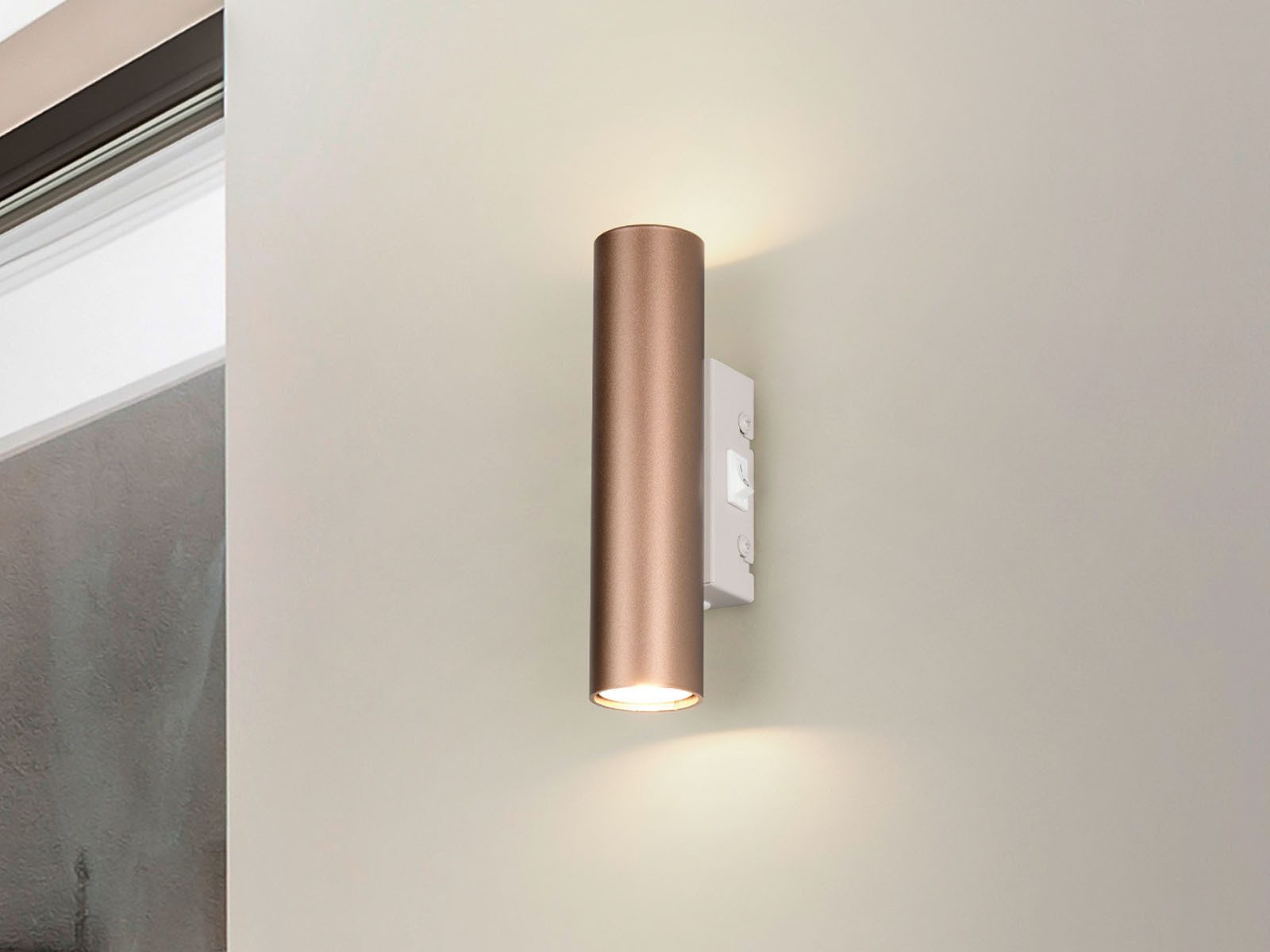Reality Leuchten LED Wandleuchte Up and Down mit Schalter, Höhe 18cm, Leuch günstig online kaufen