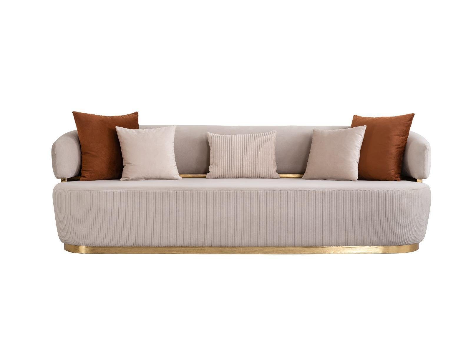 Stoff Sofa Rundes Big Couch Sofa Ovale Textil Samt Couchen JVmoebel Big-Sofa,