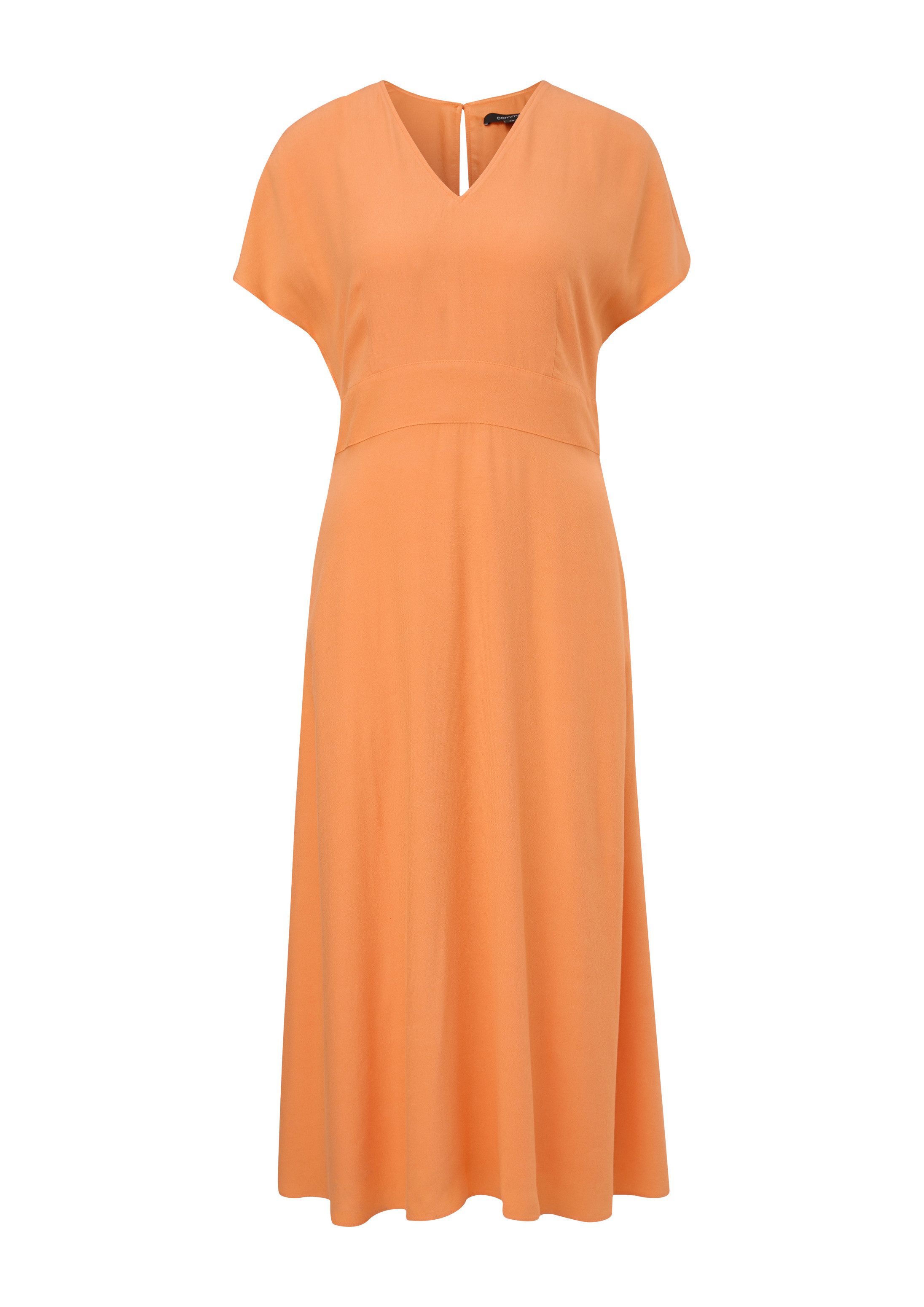 comma Midikleid Kleid Midi-Kleid aus Satin