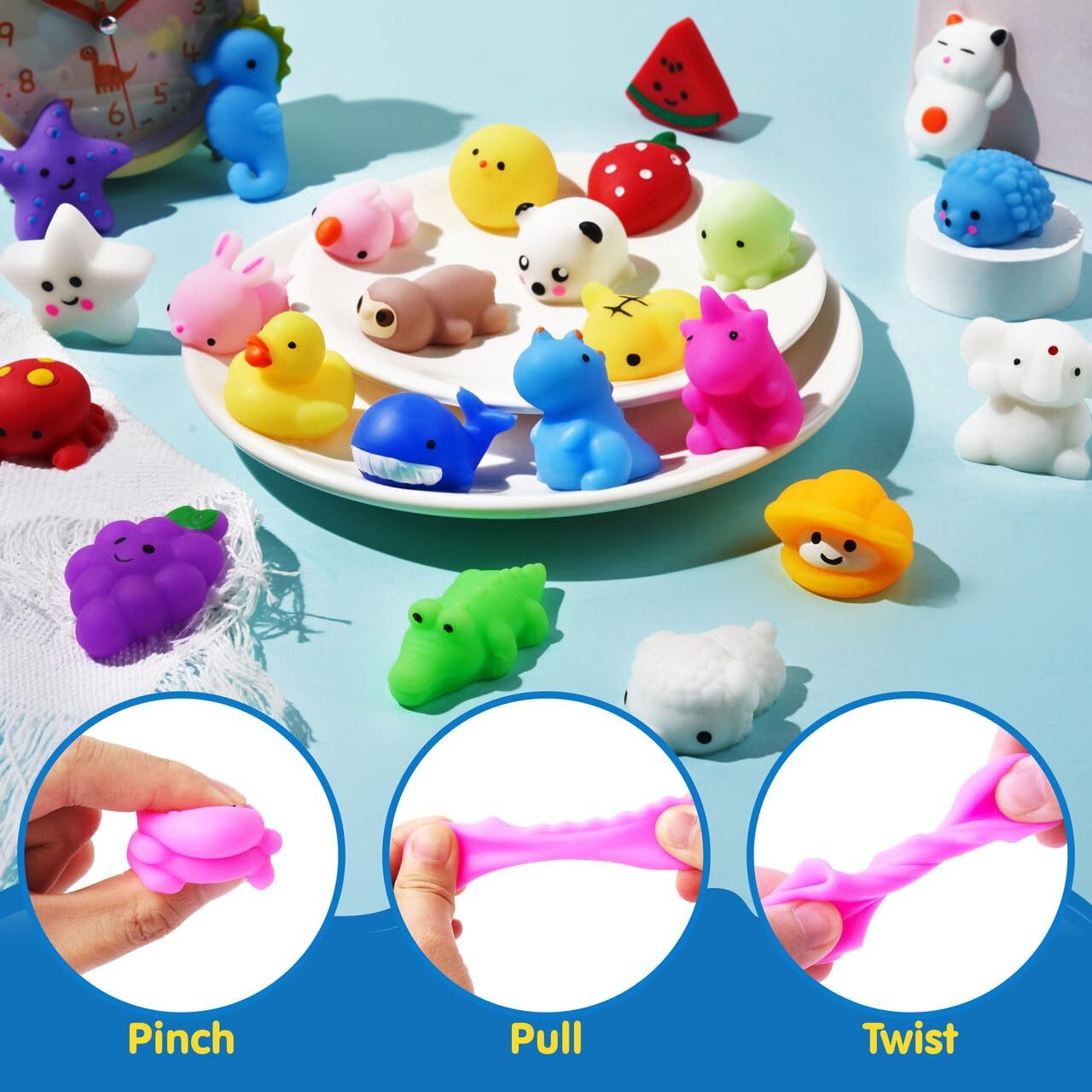 JOYIN Spielfigur JOYIN Mochi Squishy Toys Set, Random 25 Pack Mini Mochi Squishy, (25-tlg) – Bild 2 von 5