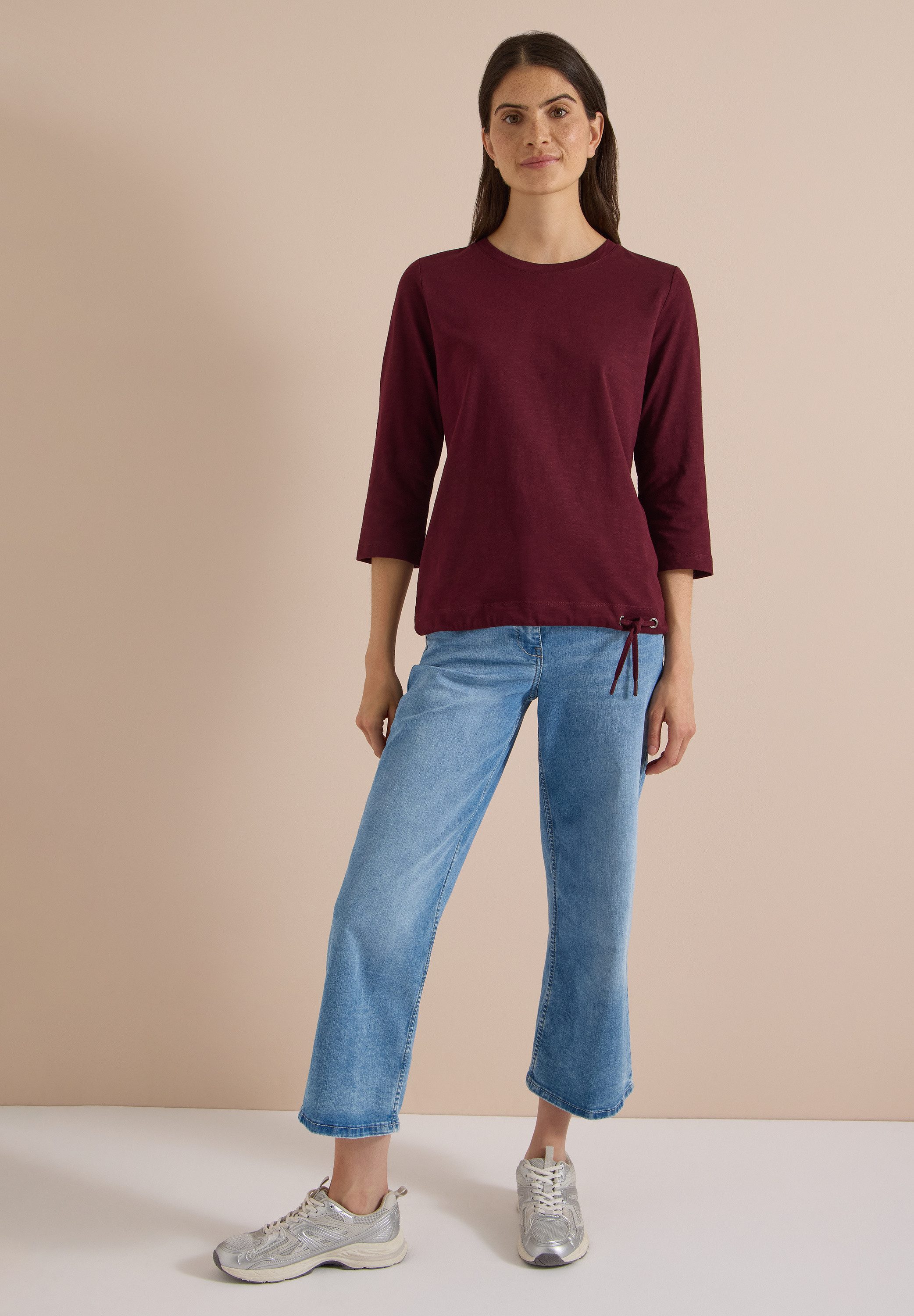 CECIL 3/4-Arm-Shirt in Unifarbe