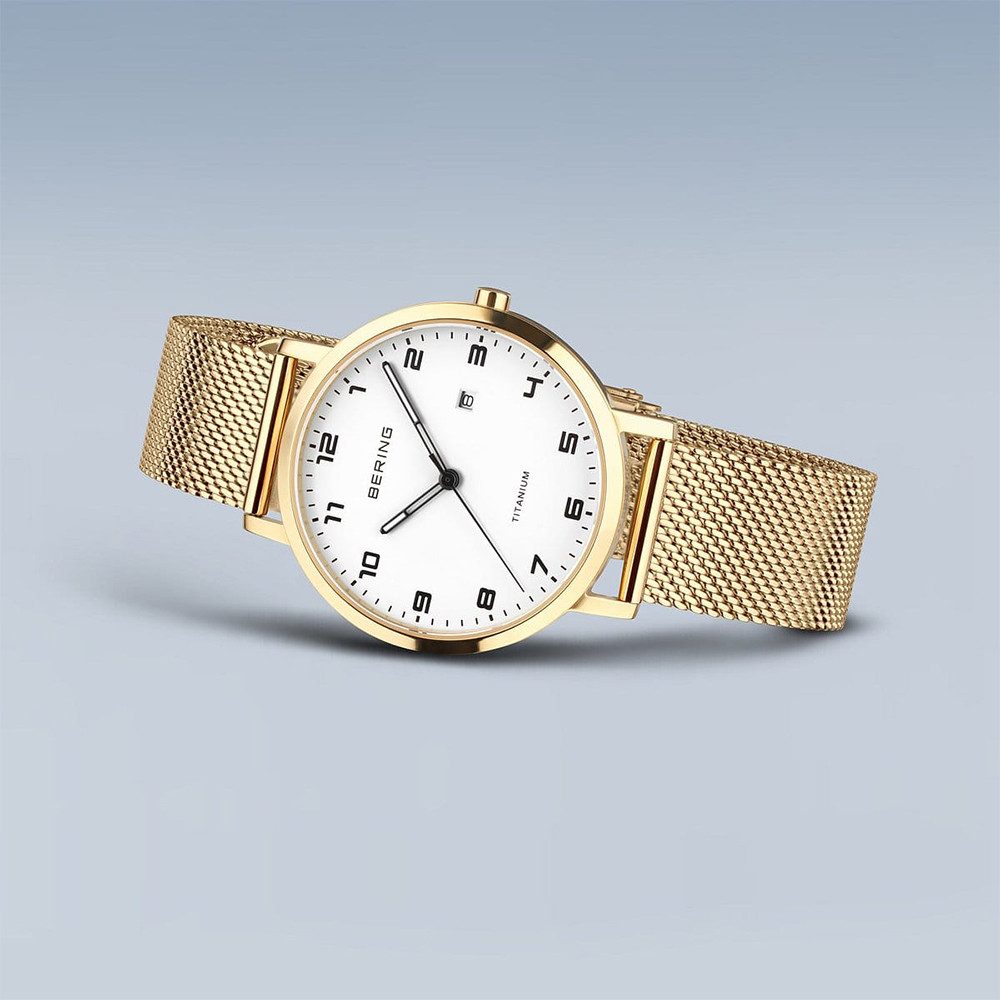 Bering Quarzuhr Bering Titanium gold poliert/gebürstet 18634-334 18634-334, Bering Titanium gold poliert/gebürstet 18634-334