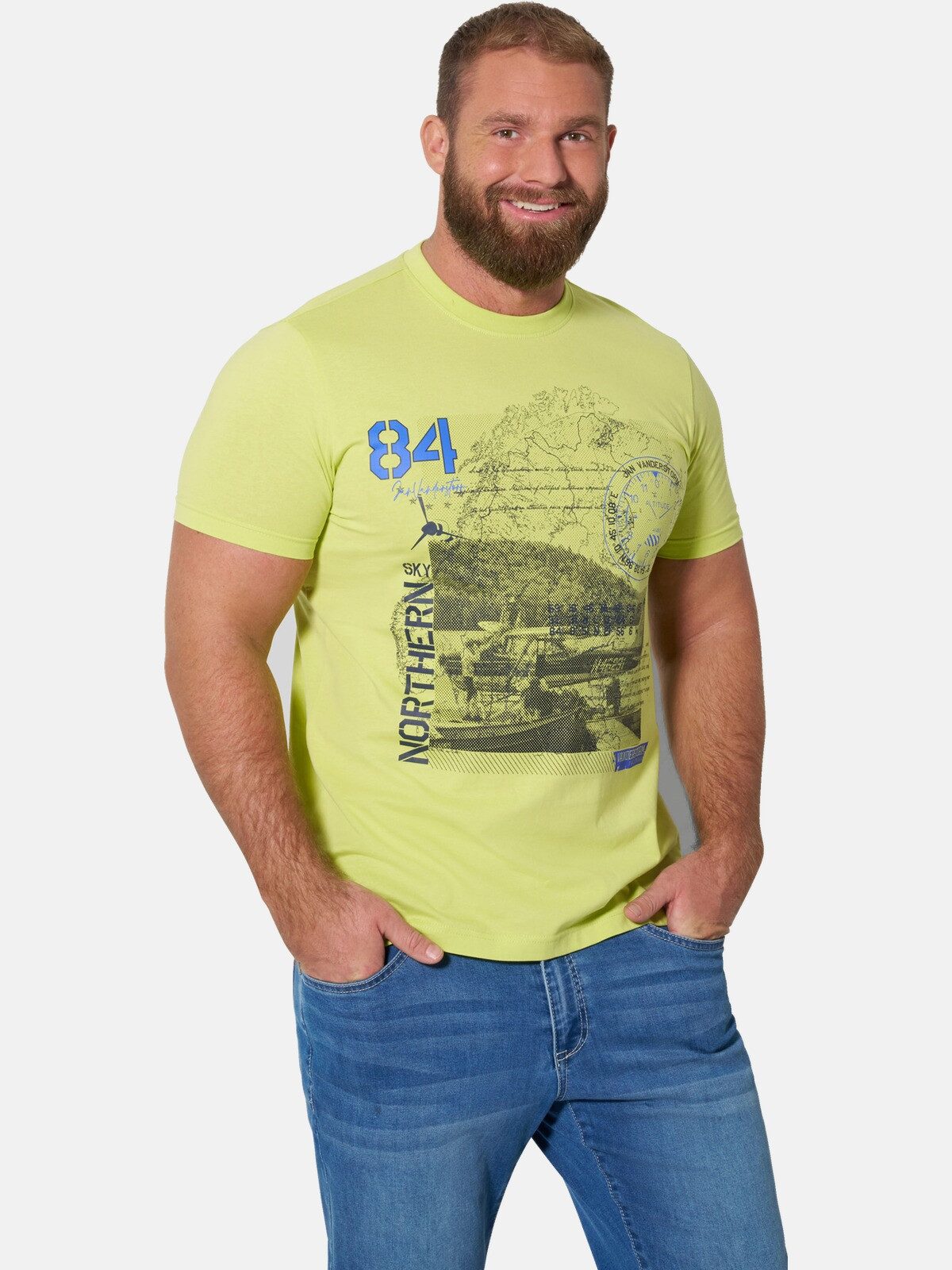 Jan Vanderstorm T-Shirt ODDUR +Fit Kollektion, (2er-Pack)